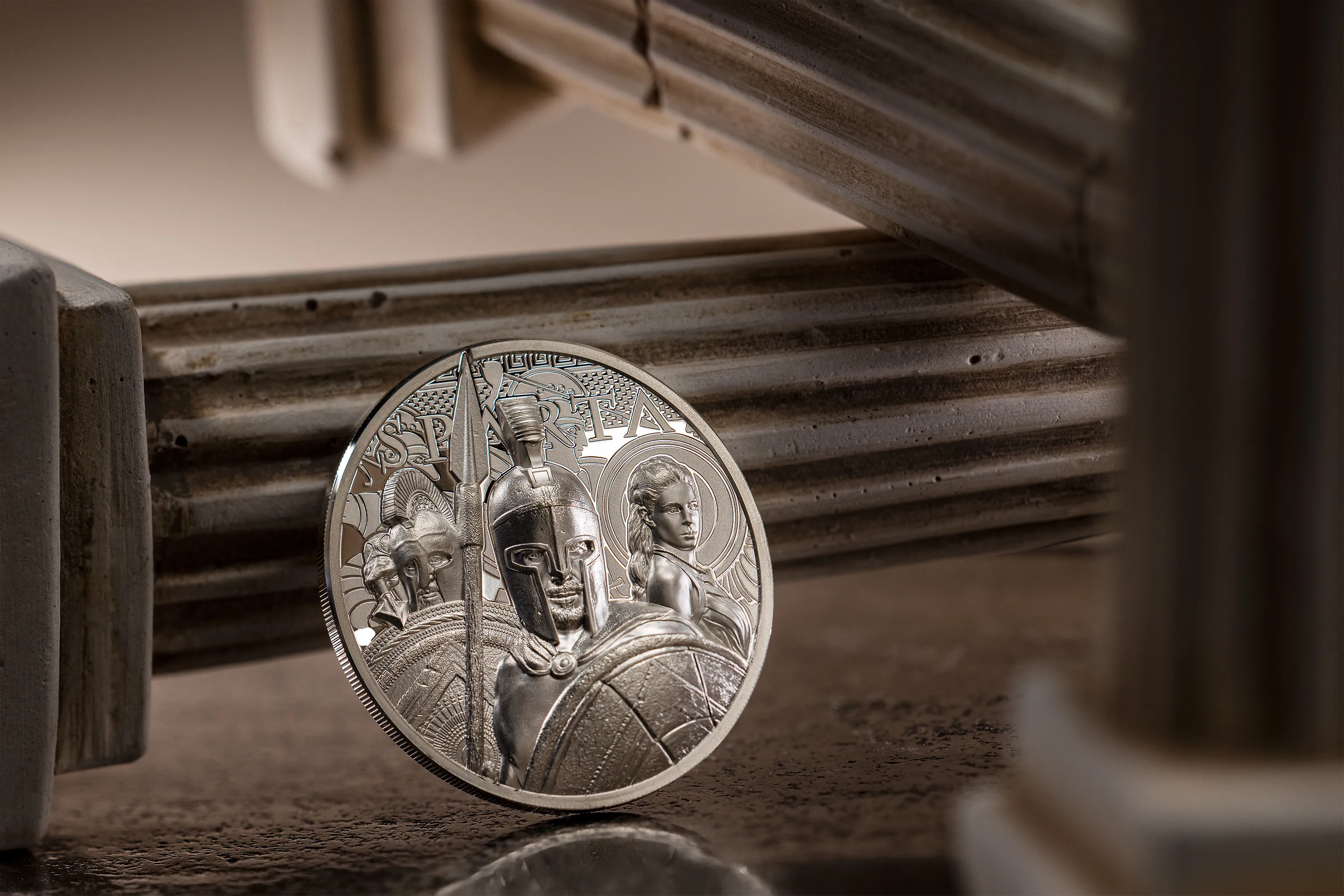 1 ounce Silver Sparta 2023 Proof HR (Mintage: 1.500 | High Relief | Proof)