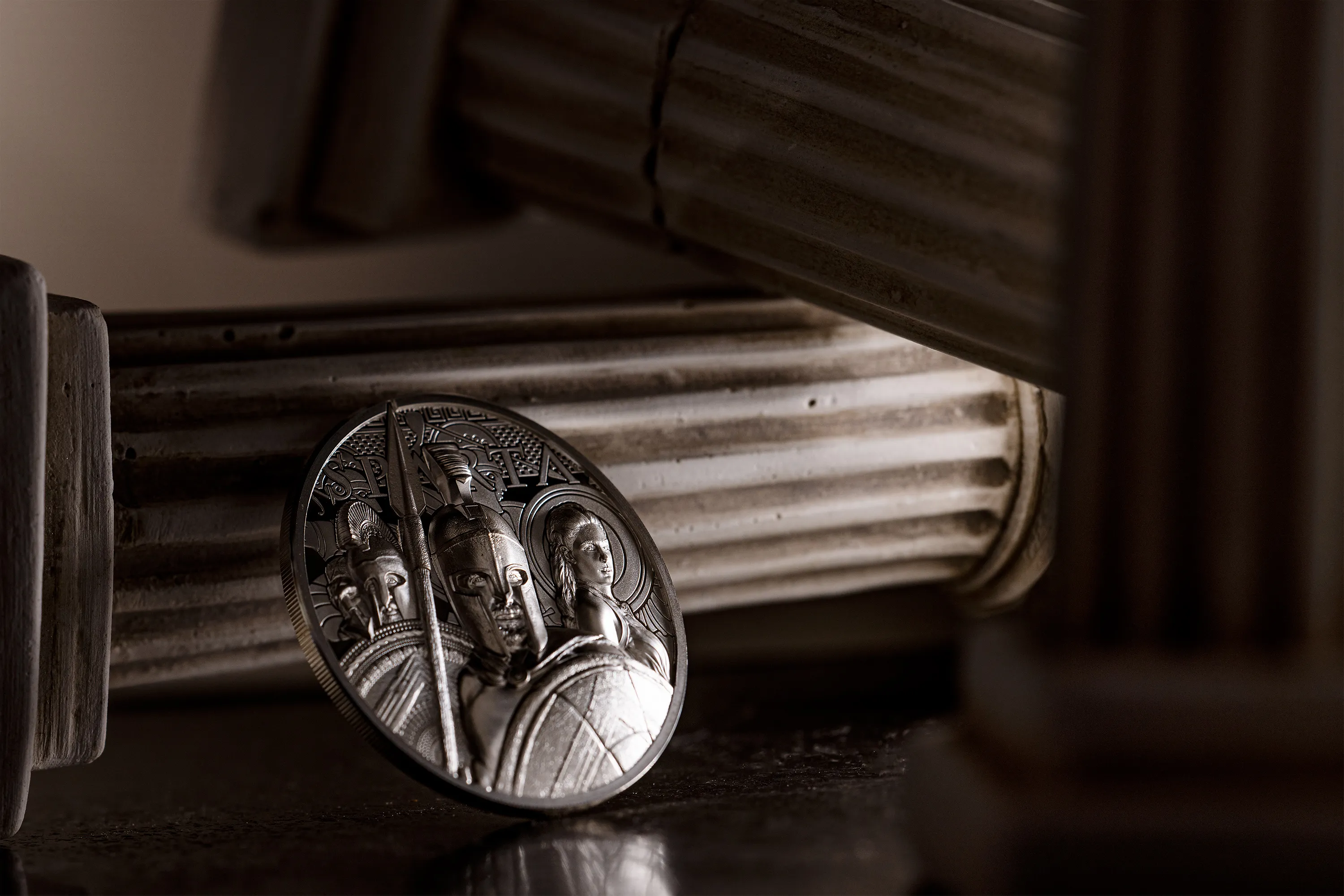 1 ounce Silver Sparta 2023 Proof HR (Mintage: 1.500 | High Relief | Proof)