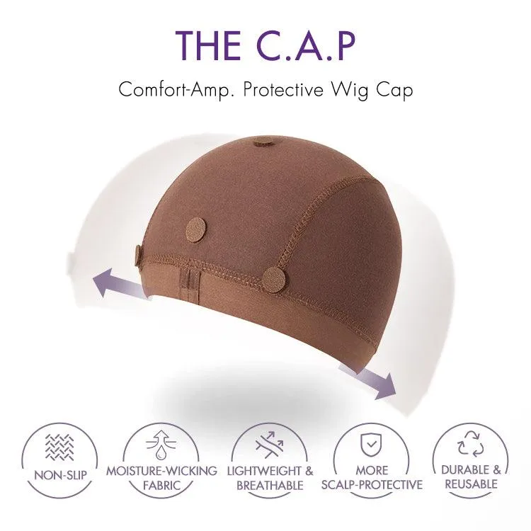 2pcs  Reusable Protective Wig Caps 8pcs Fake Scalp Tapes | Basic Storing Set