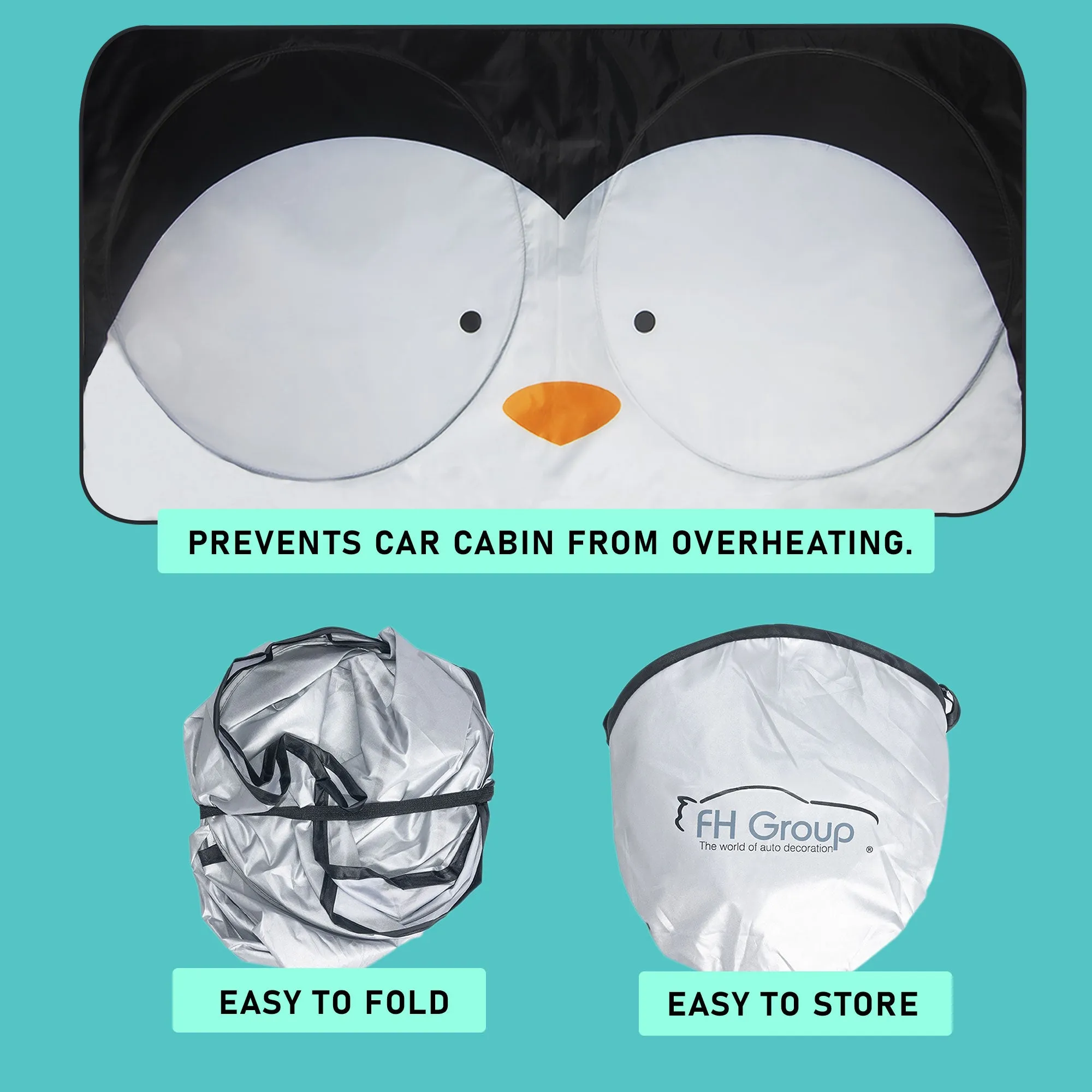 Arctic Penguin Car Windshield Sunshade Extra Large
