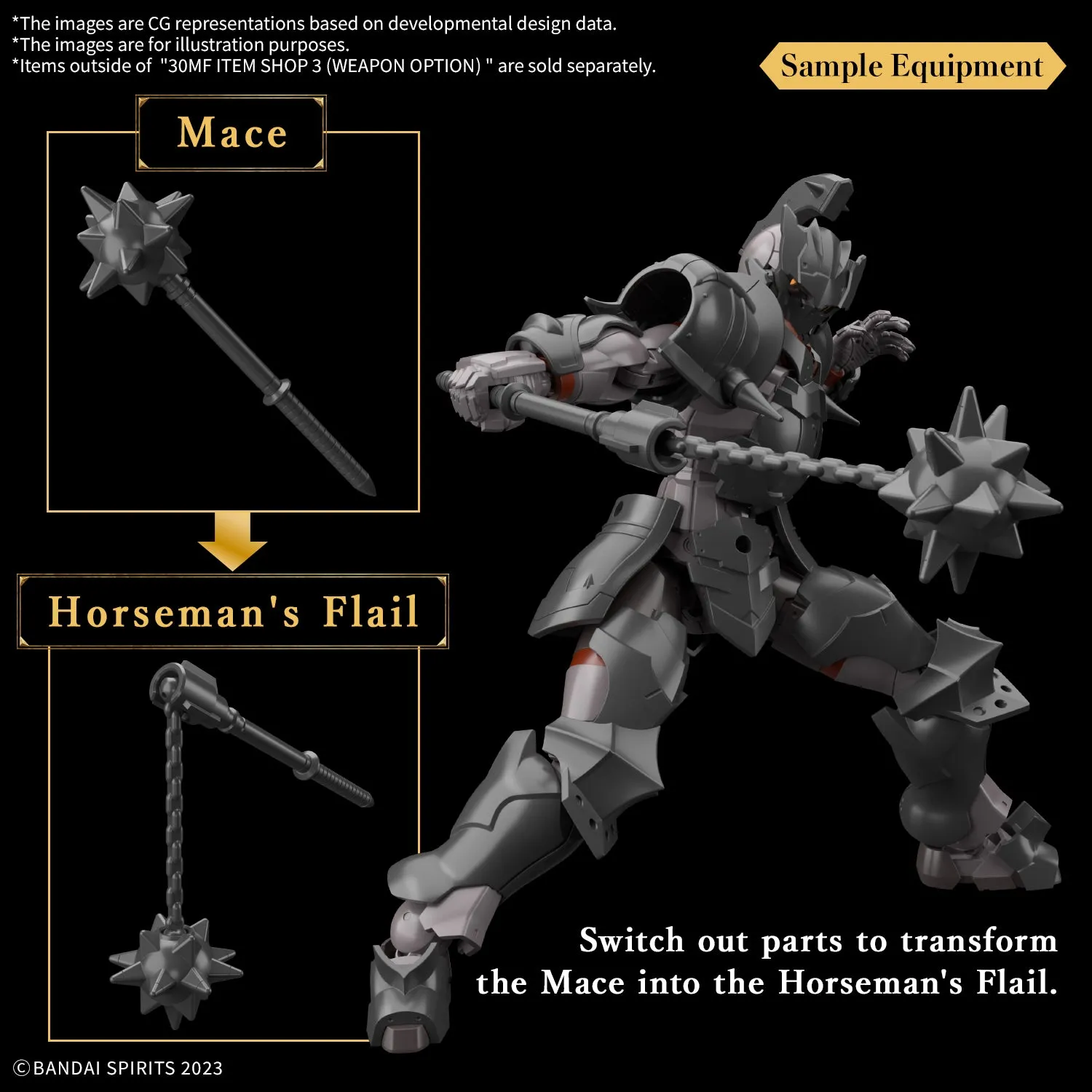 Bandai 30 Minutes Fantasy 30MF 1/144 Item Shop 3 (Weapon Option) Accessory Model Kit