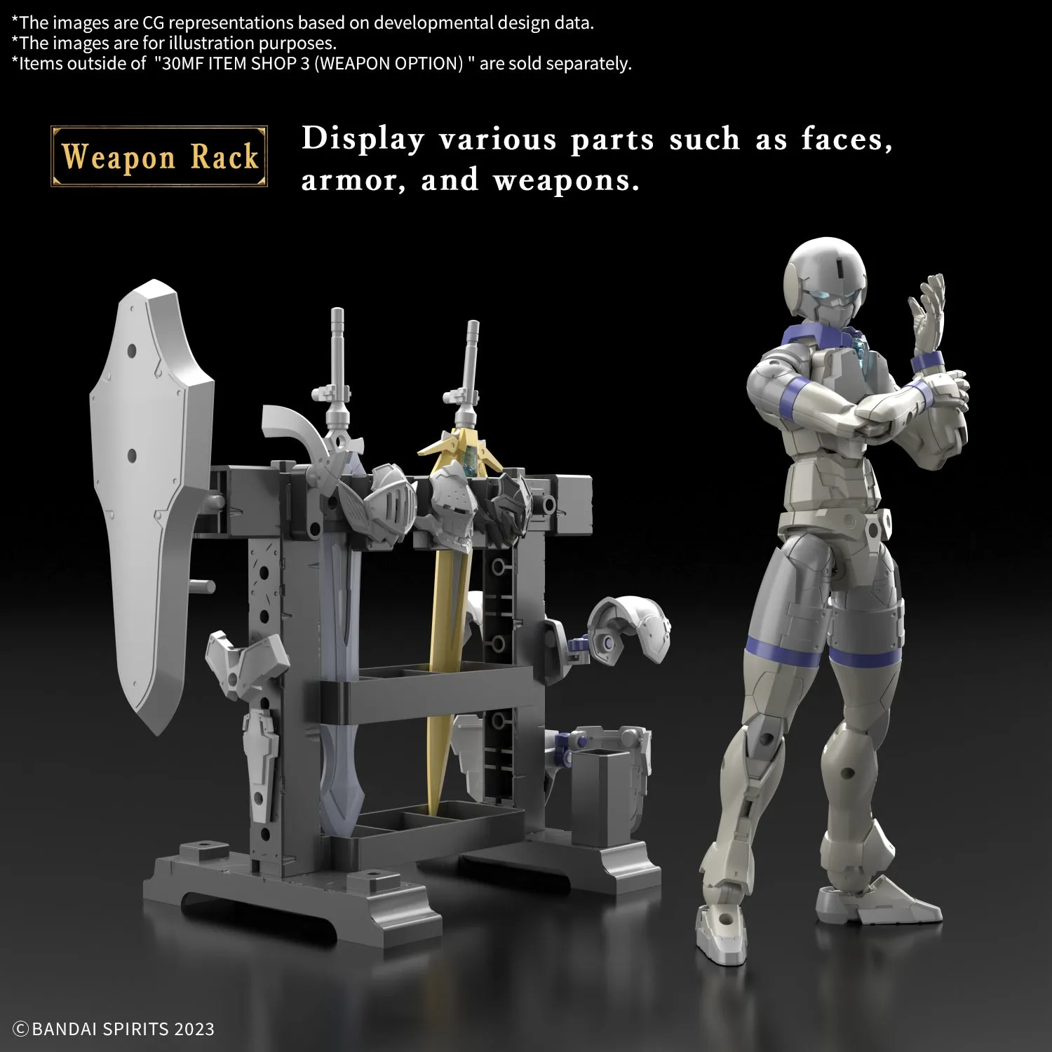 Bandai 30 Minutes Fantasy 30MF 1/144 Item Shop 3 (Weapon Option) Accessory Model Kit