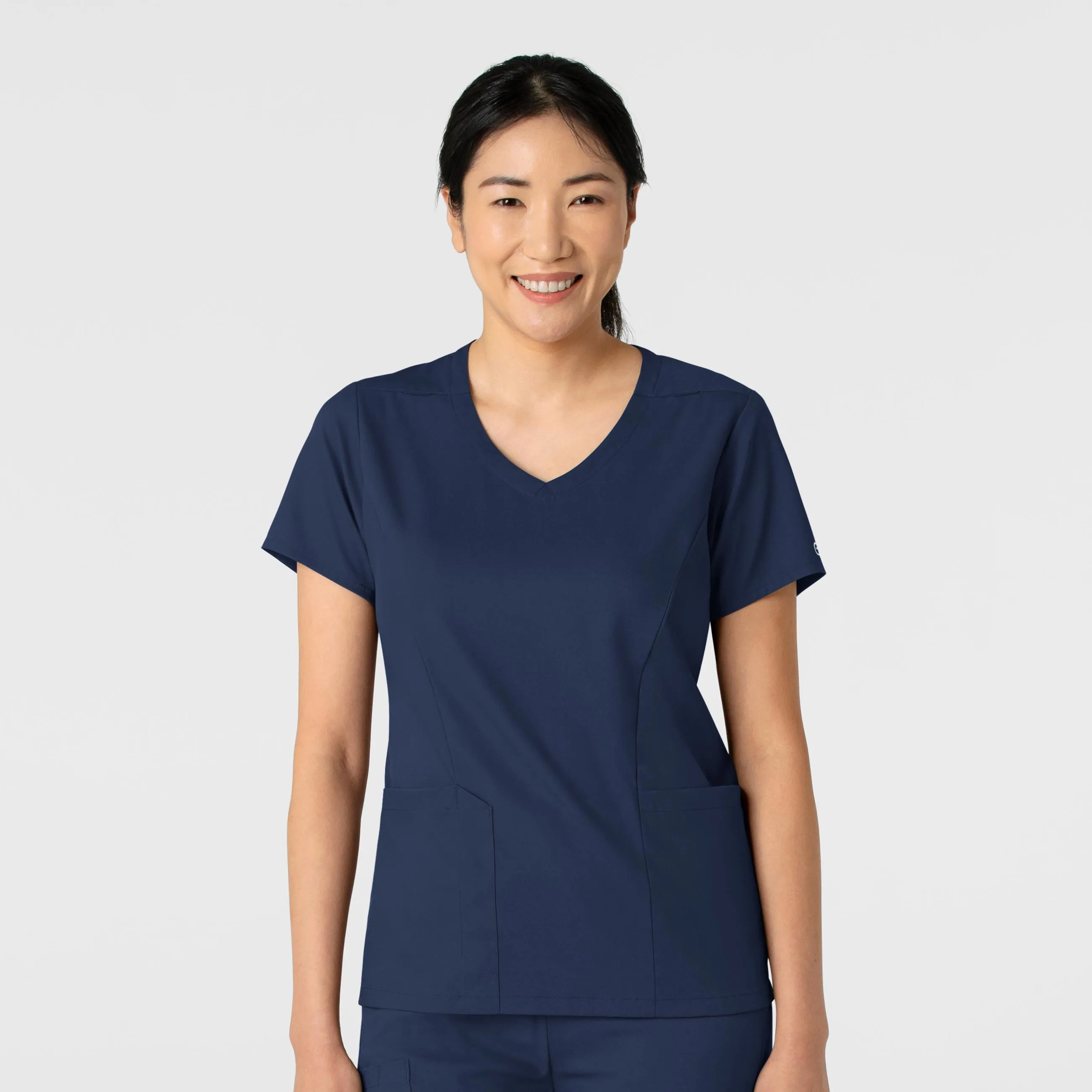 Boundless Women's 2-Pocket V-Neck Scrub Top - Navy