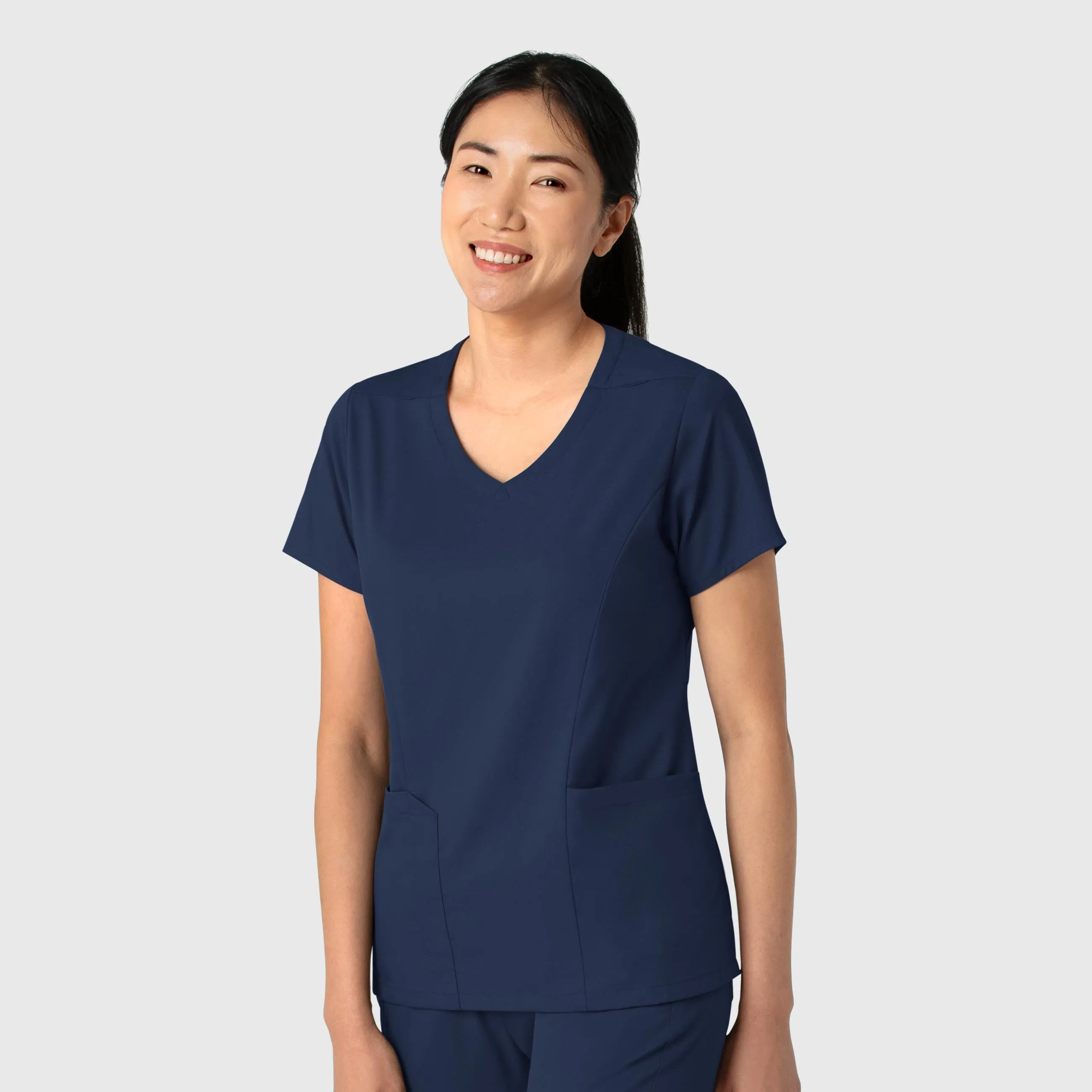 Boundless Women's 2-Pocket V-Neck Scrub Top - Navy