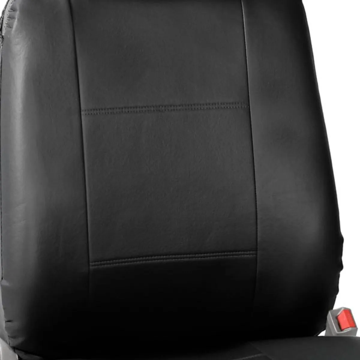 Built-in Seat Belt Compatible PU Leather Seat Covers Black
