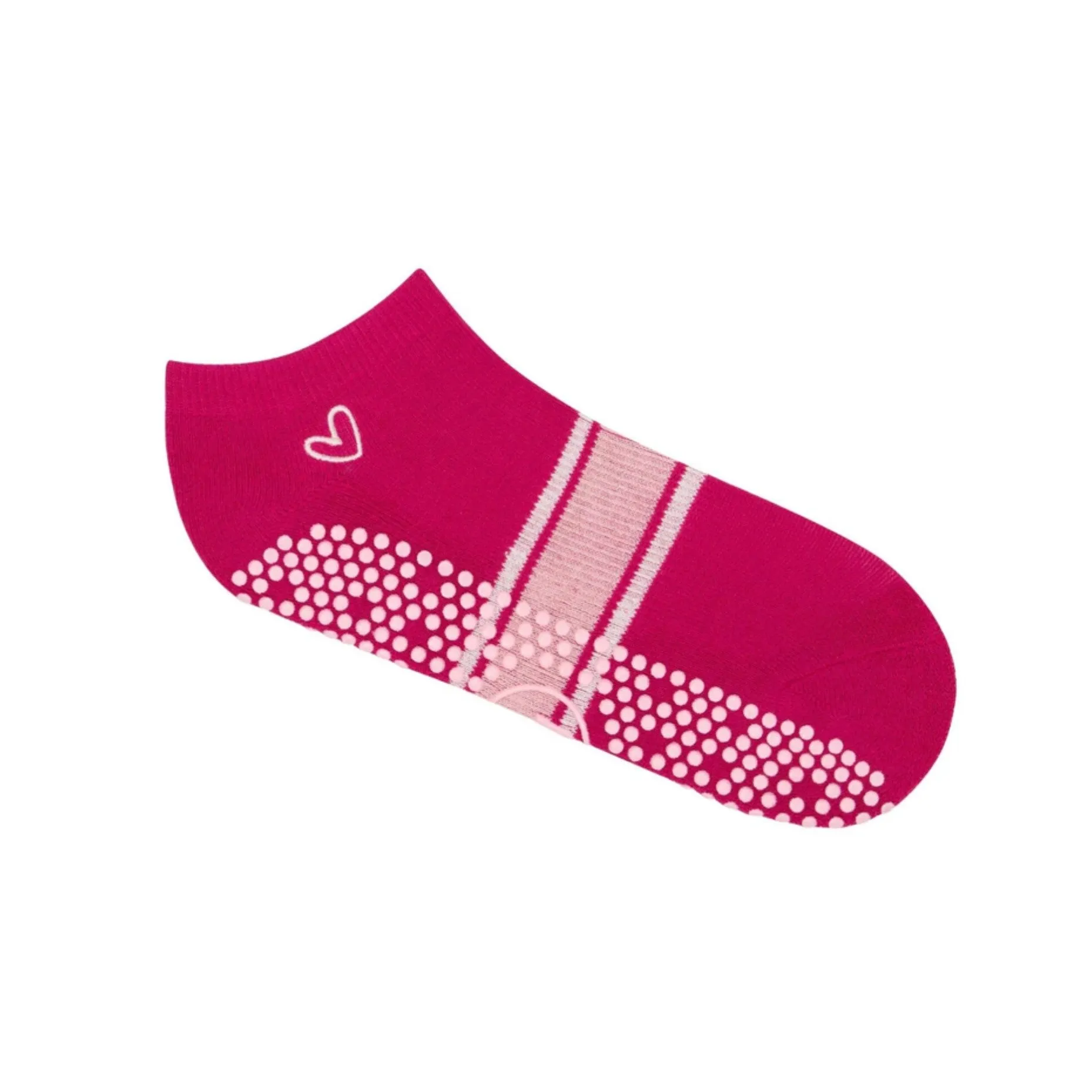 Classic Low Rise Grip Socks - Dahlia Stripes (Barre / Pilates)