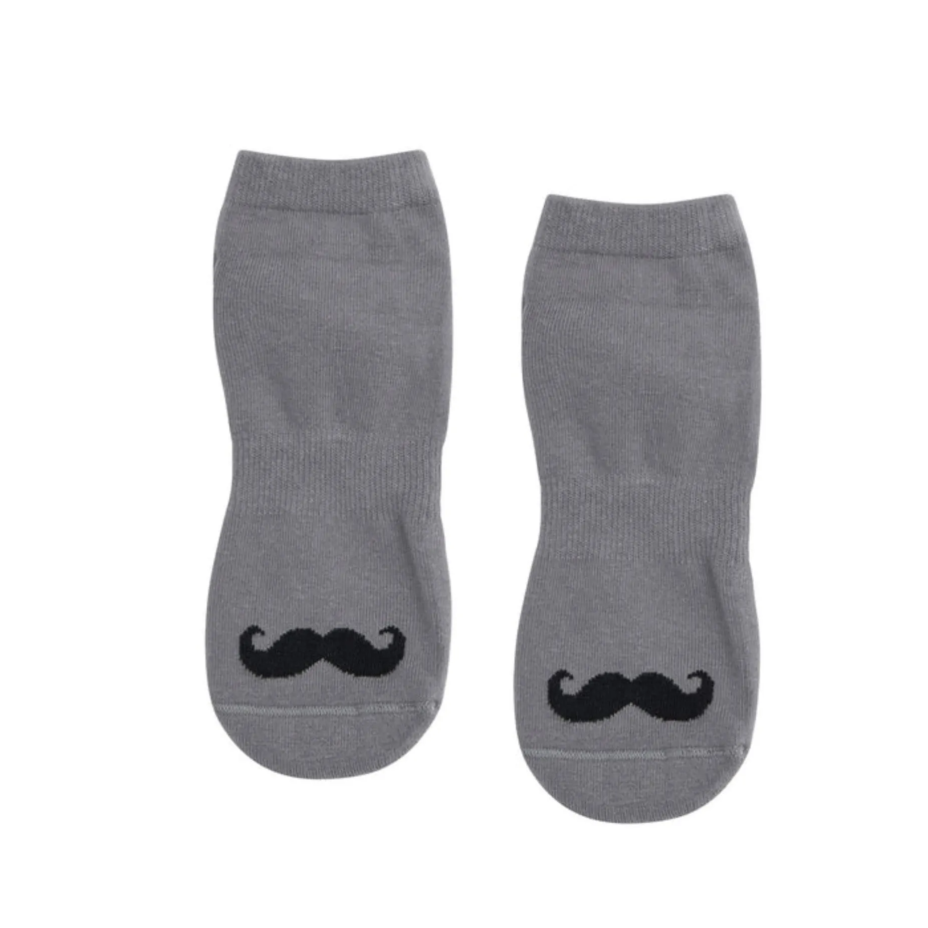 Classic Low Rise Grip Socks - Mo - Mustache (Barre / Pilates)