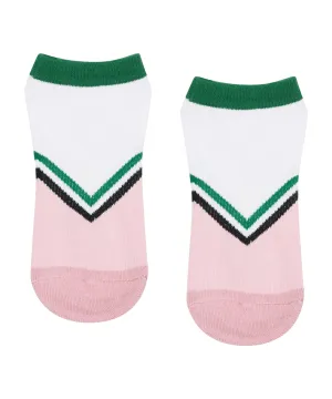 Classic Low Rise Grip Socks - Preppy Volley Love (Barre / Pilates)