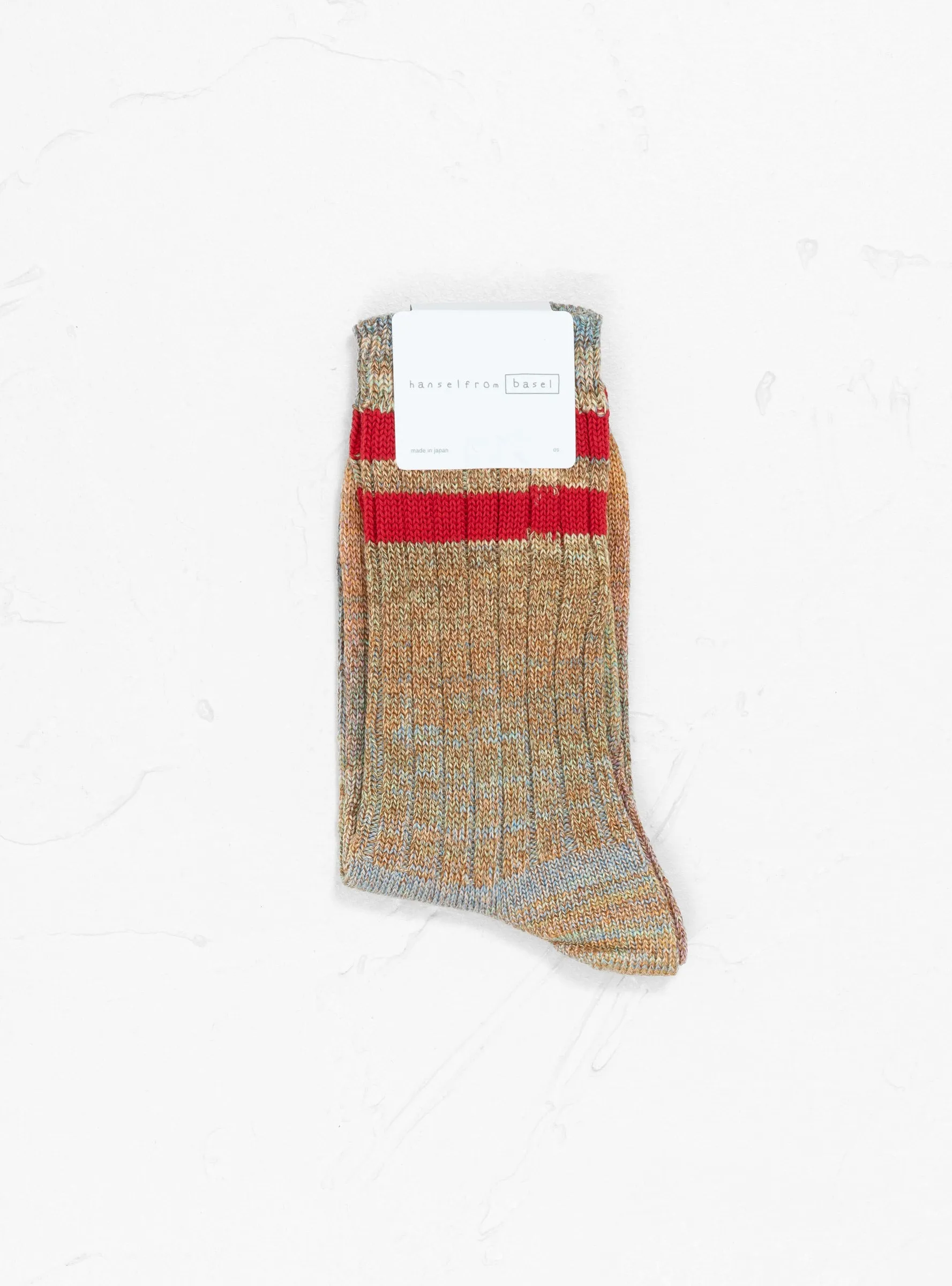 Cosmic Space Dye Varsity Crew Socks Ruby