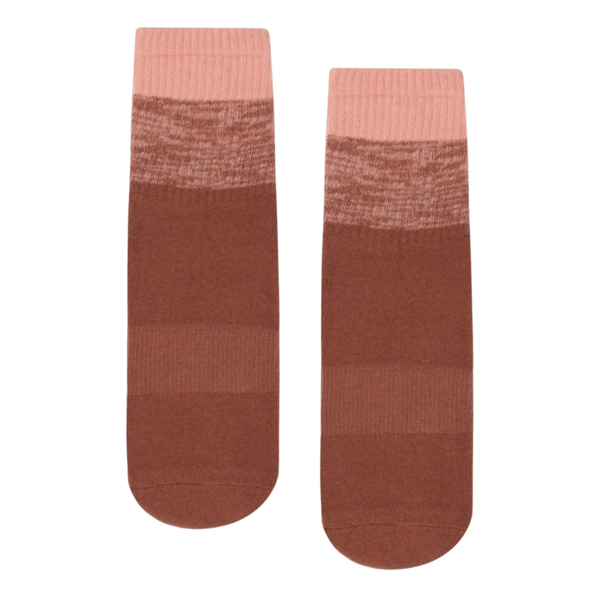Crew Grip Socks - Fade Red Earth  (Barre / Pilates)