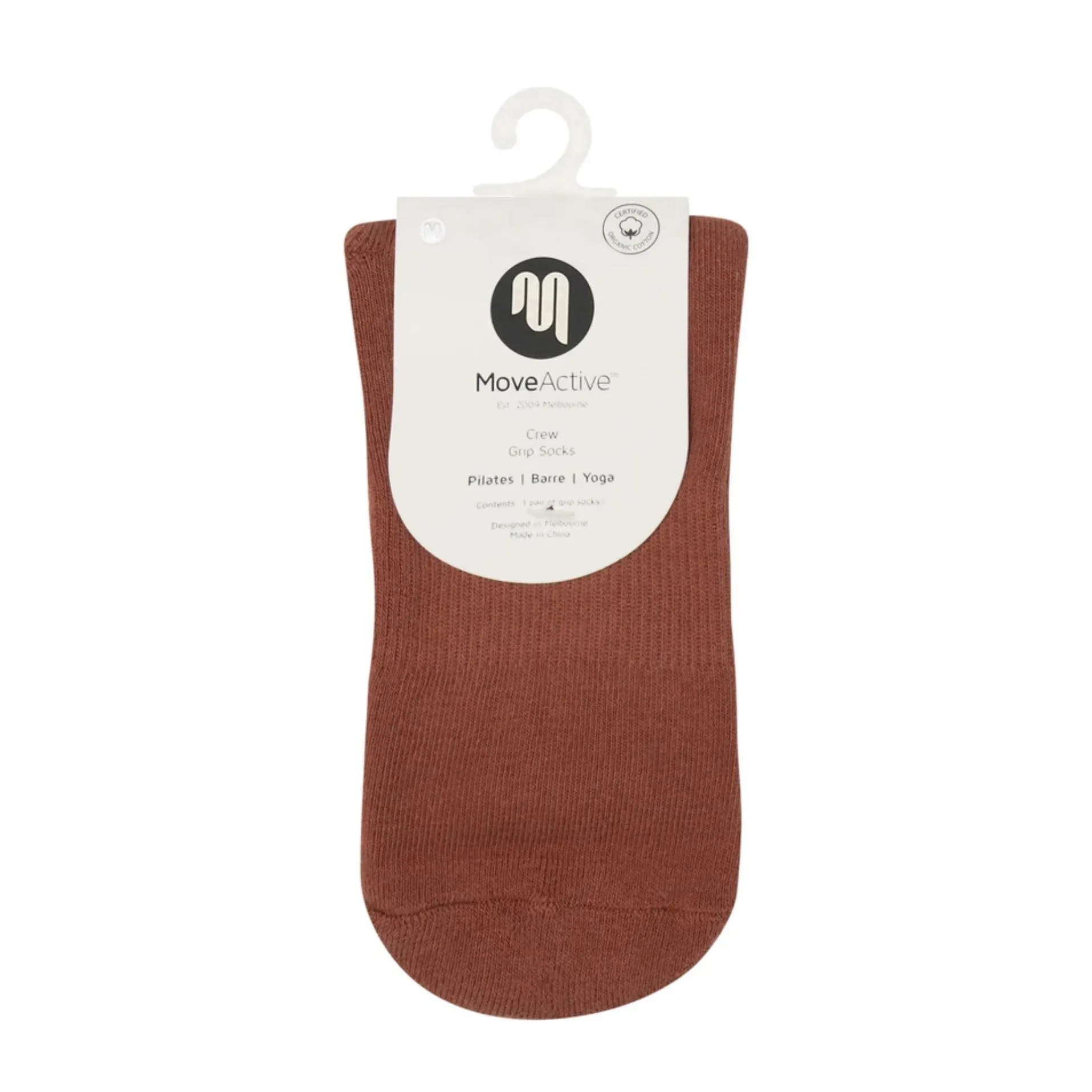 Crew Grip Socks - Fade Red Earth  (Barre / Pilates)