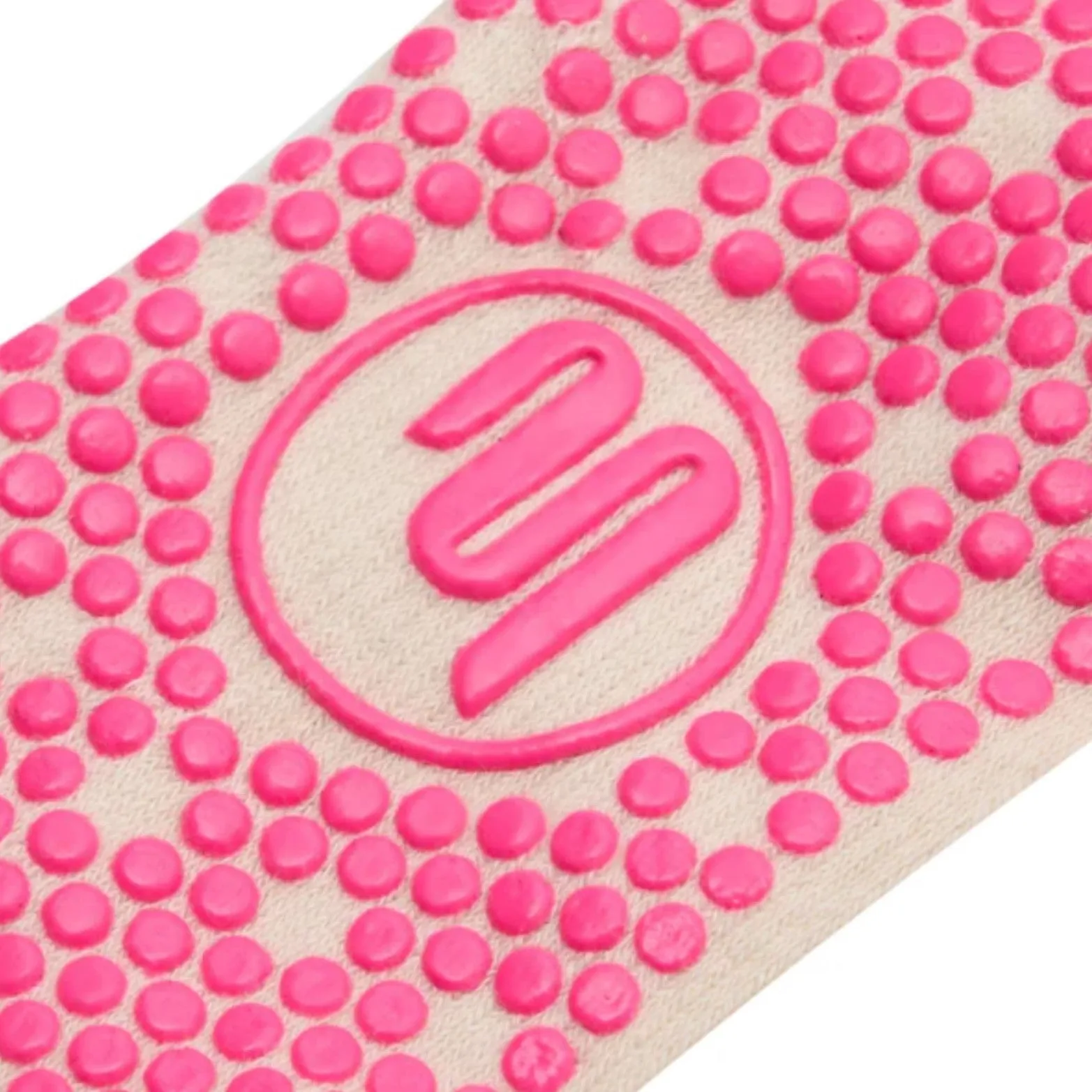 Crew Grip Socks - Pink & Orange Stripes (Barre / Pilates)