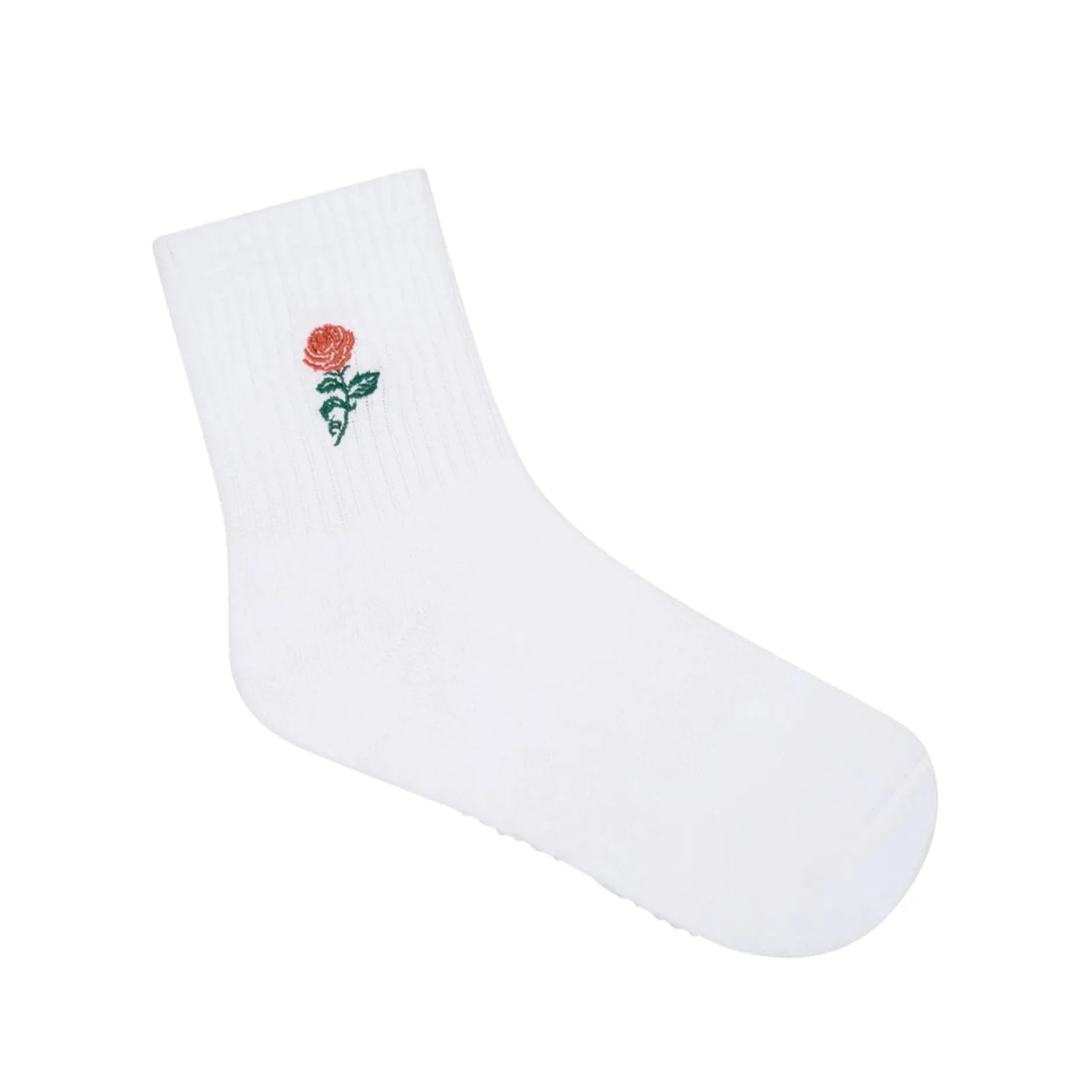 Crew Grip Socks - Vintage Rose White  (Barre / Pilates)