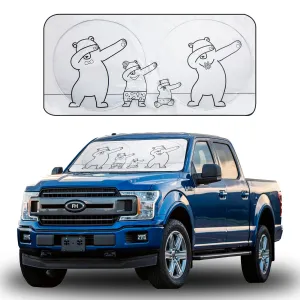 Dancing Bears Car Windshield Sun Shade Extra Large
