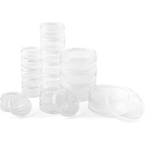 Danielson Stack Pack Jars 2-1/2" Dia 1-1/4" Depth Qty 4 Clear