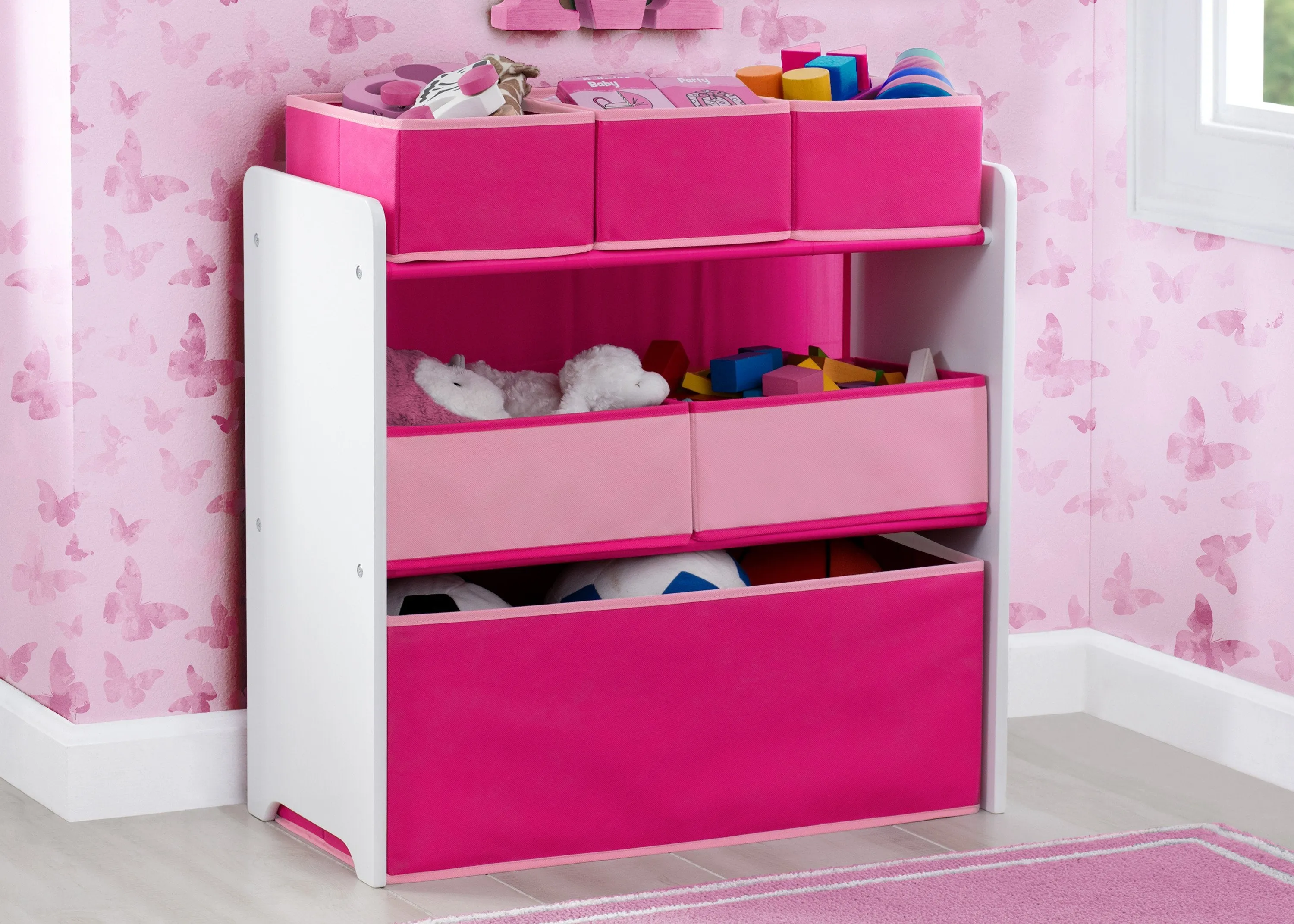 Design and Store 6 Bin Toy Organizer