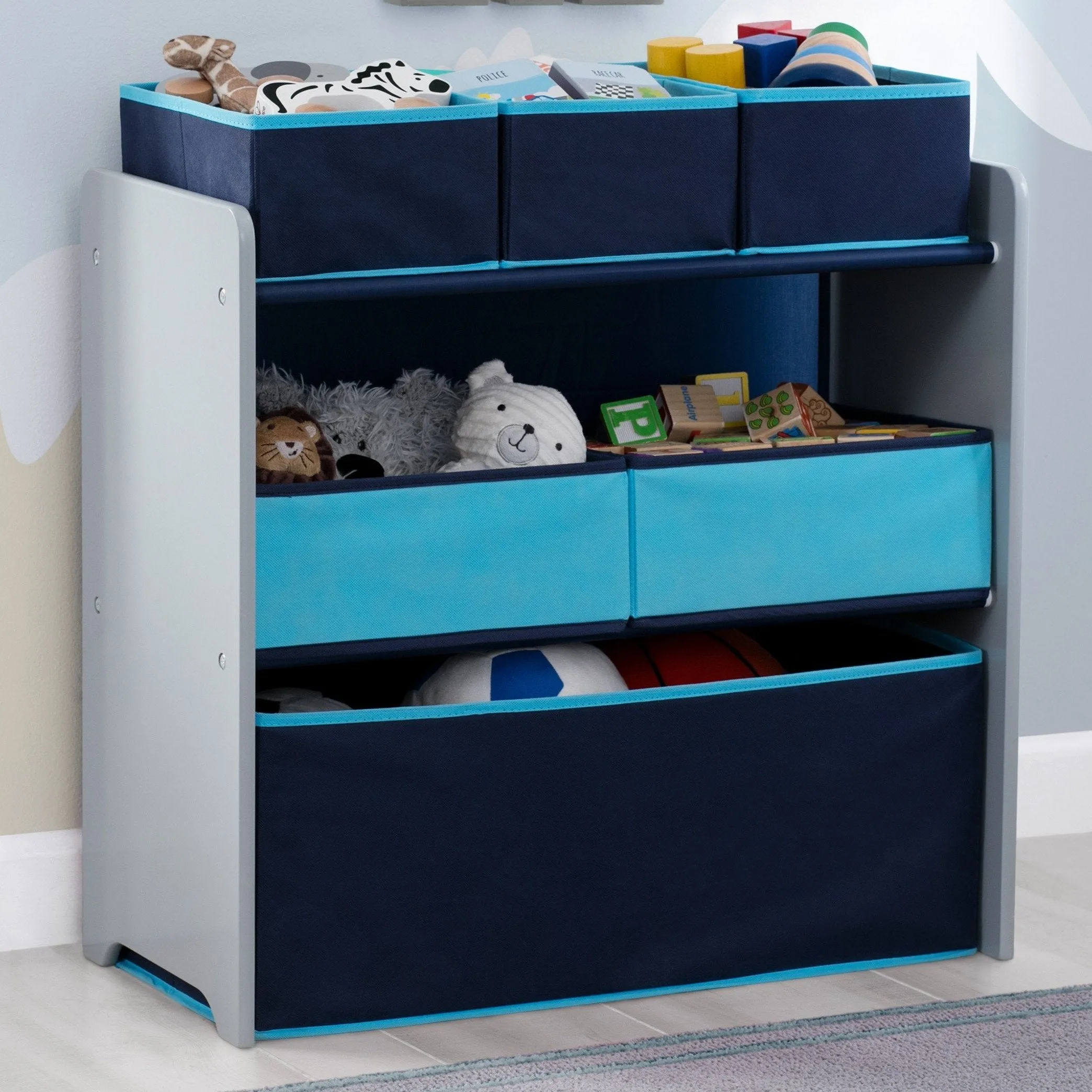 Design and Store 6 Bin Toy Organizer