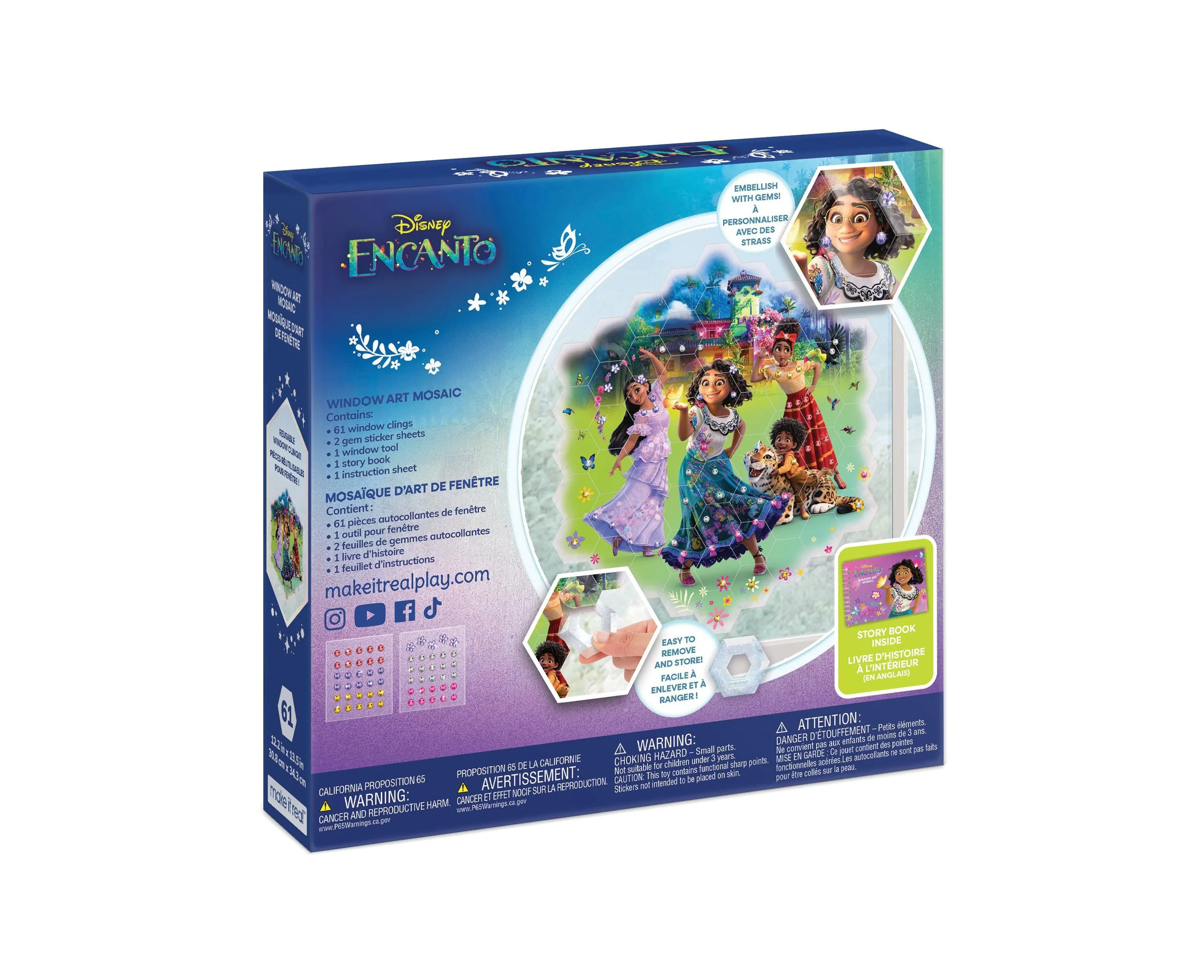 Disney Encanto Window Art Mosaic Kit - Colorful Vinyl Clings