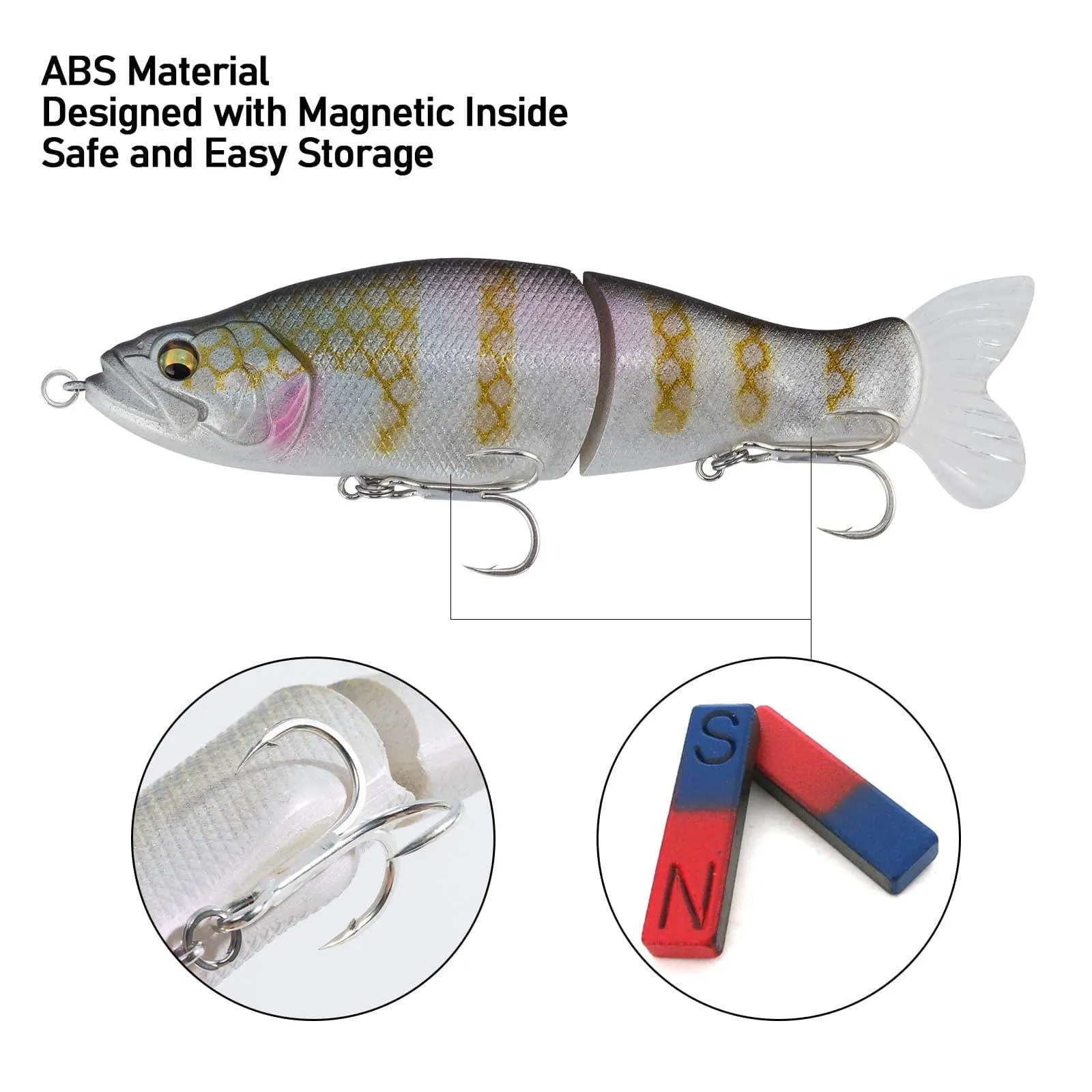 Dr.Fish  Jointed Swimbait Glide Lure 5.3''1oz
