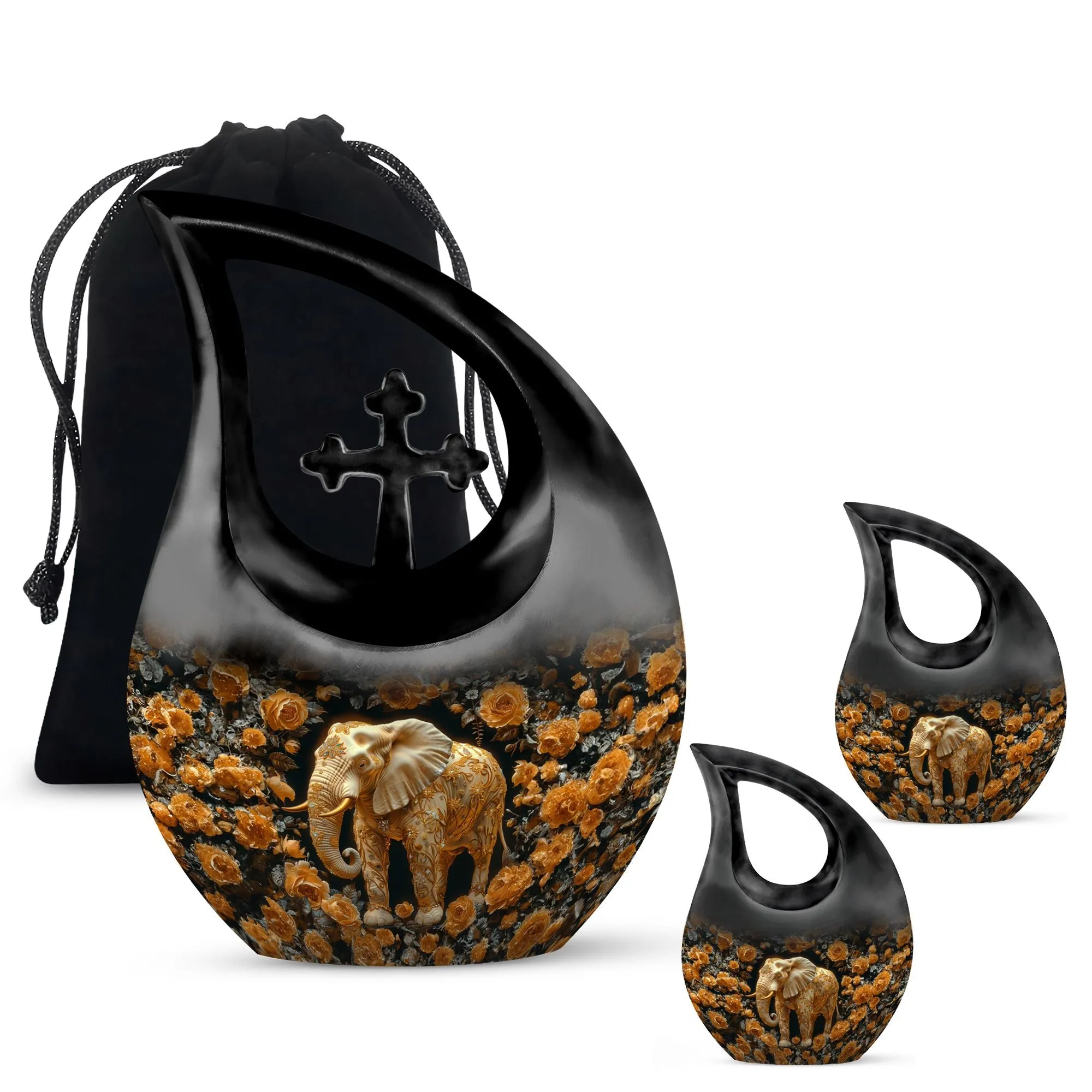 Elephant Tribute: Revere Range Personalized Memorial Urn