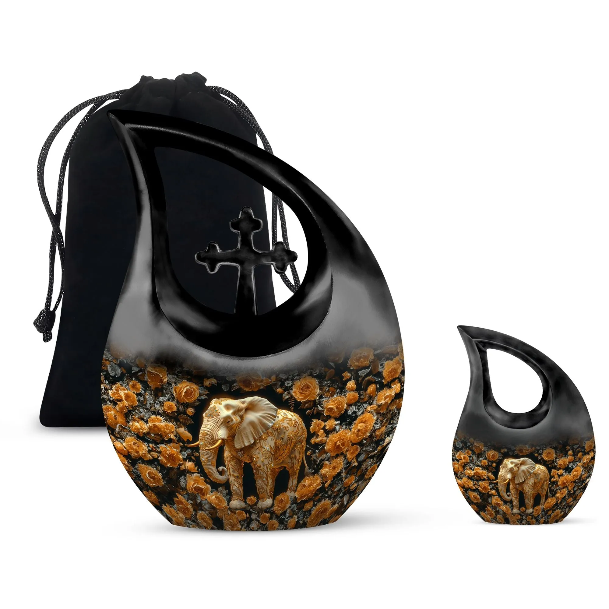 Elephant Tribute: Revere Range Personalized Memorial Urn