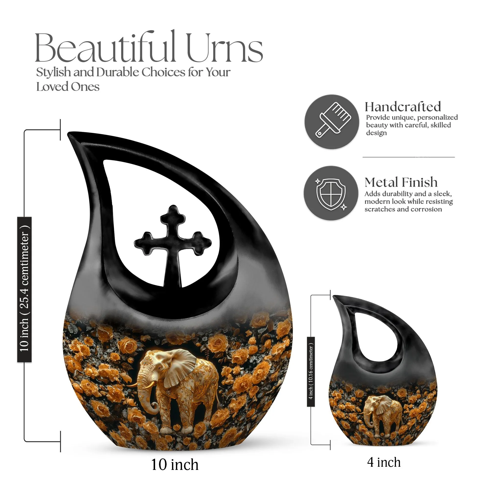 Elephant Tribute: Revere Range Personalized Memorial Urn