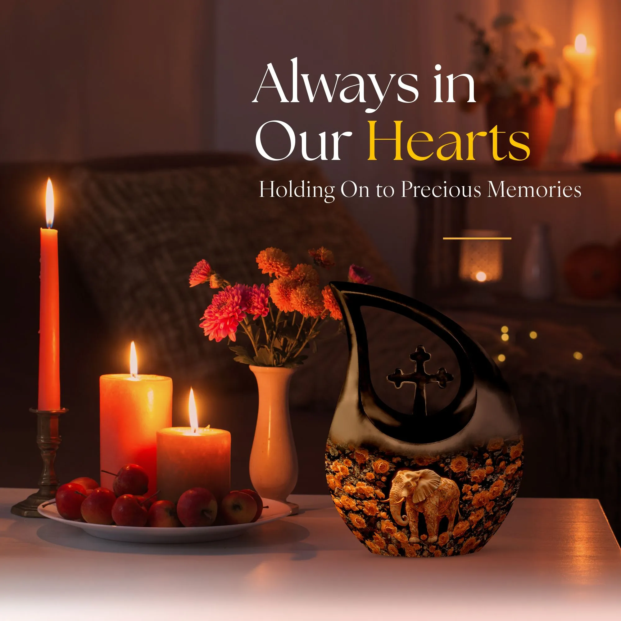 Elephant Tribute: Revere Range Personalized Memorial Urn