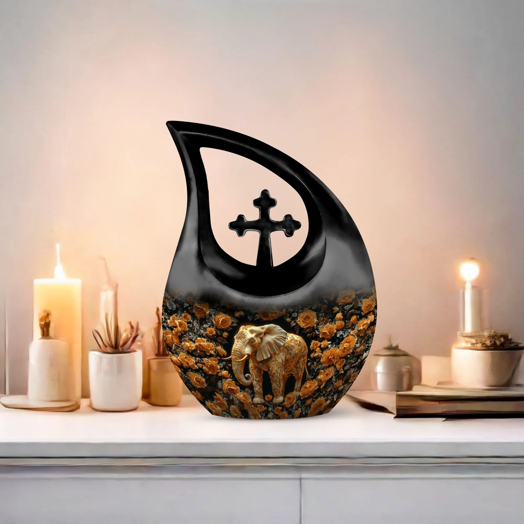 Elephant Tribute: Revere Range Personalized Memorial Urn