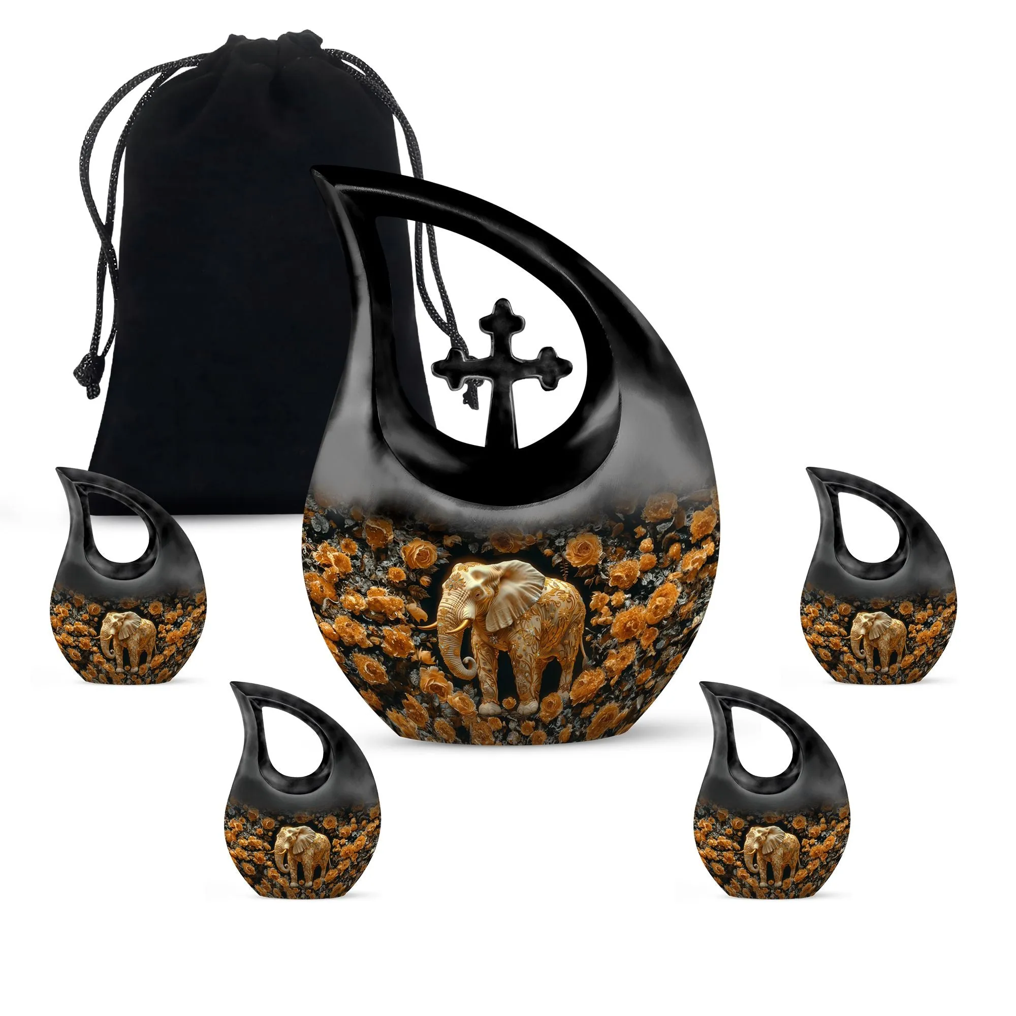 Elephant Tribute: Revere Range Personalized Memorial Urn