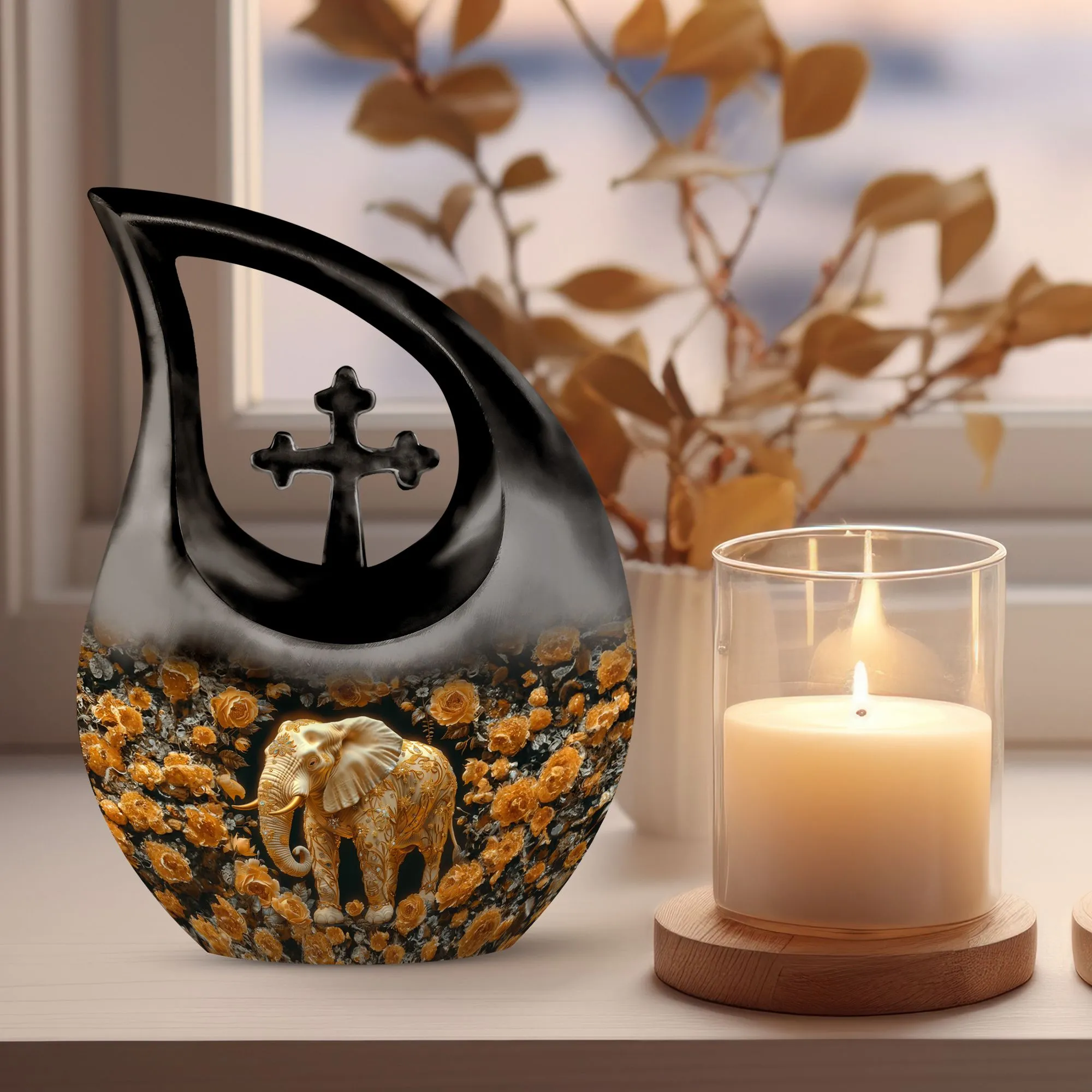 Elephant Tribute: Revere Range Personalized Memorial Urn
