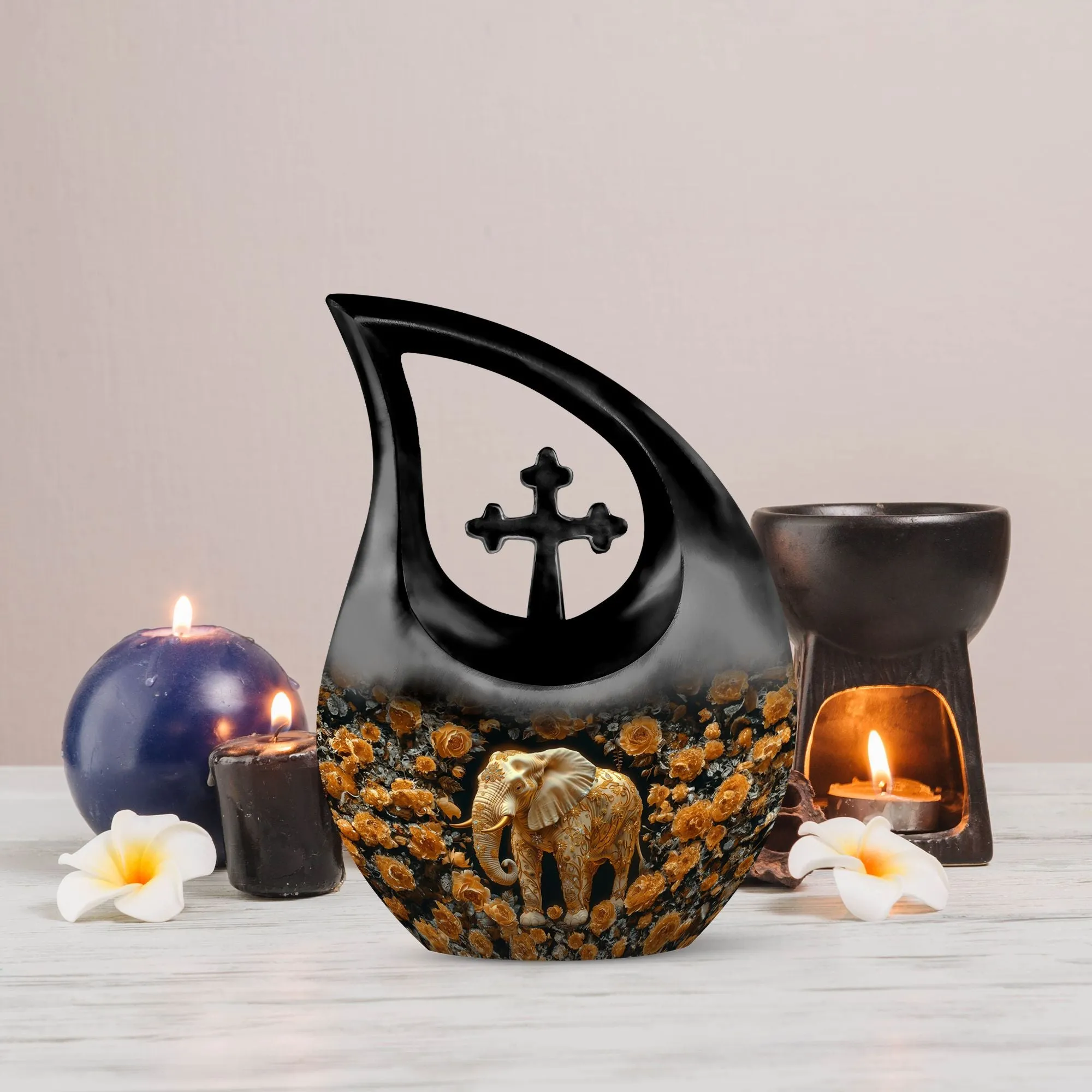 Elephant Tribute: Revere Range Personalized Memorial Urn