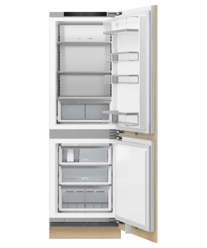 Fisher & Paykel RS2474BRU1 Integrated Refrigerator Freezer, 24", Ice & Water