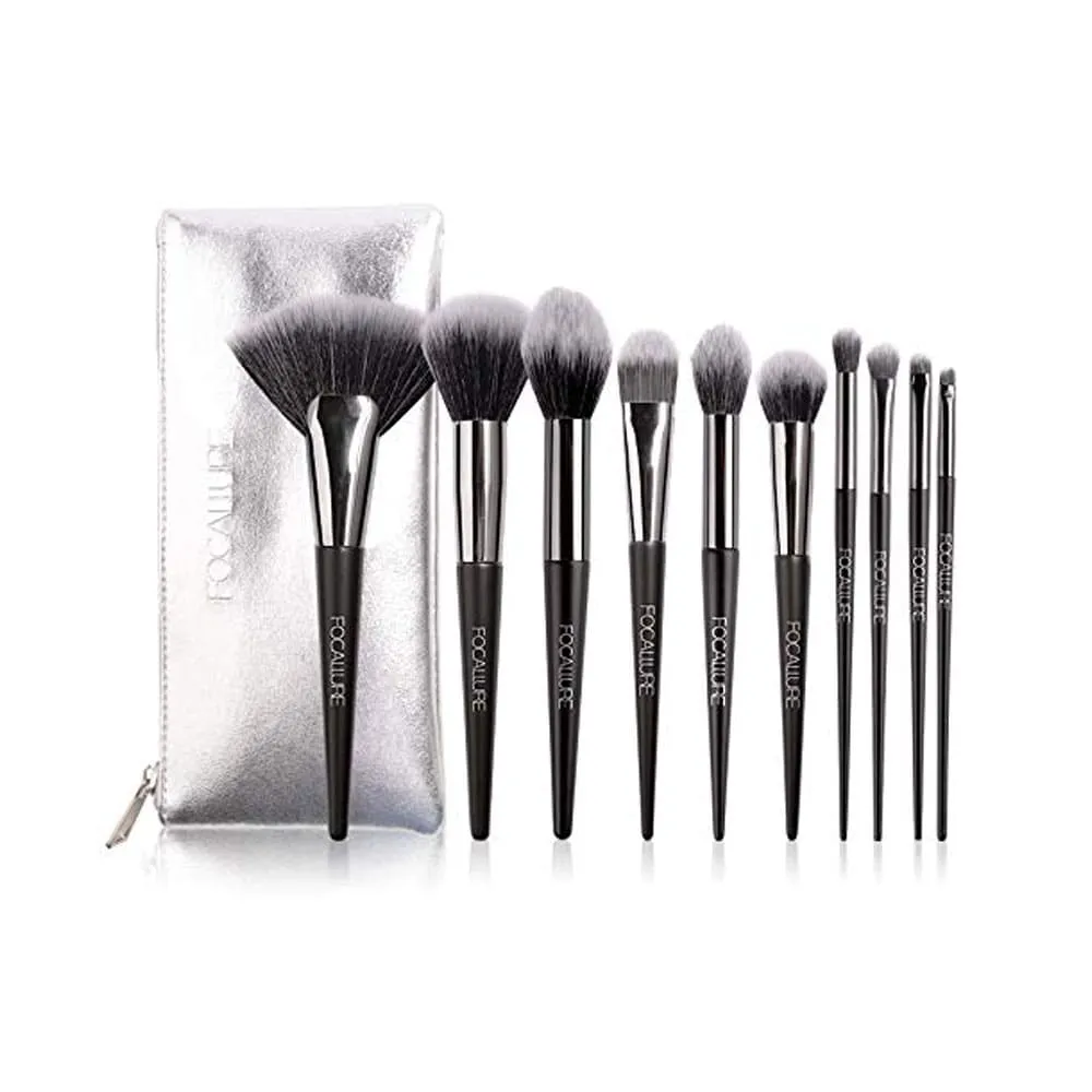 Focallure Makeup Brushes 10pcs Kit With Bag