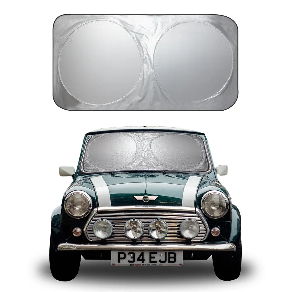 Foldable Car Windshield Sunshade in Reflective Silver Small