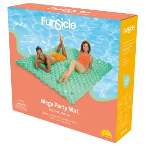 Funsicle Mega Party Mat - Fresh Mint, 101" Inflatable Pool Float