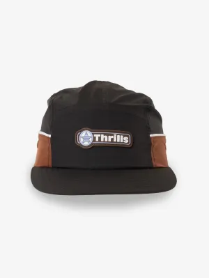 Gazed Curved 5 Panel Cap - Black