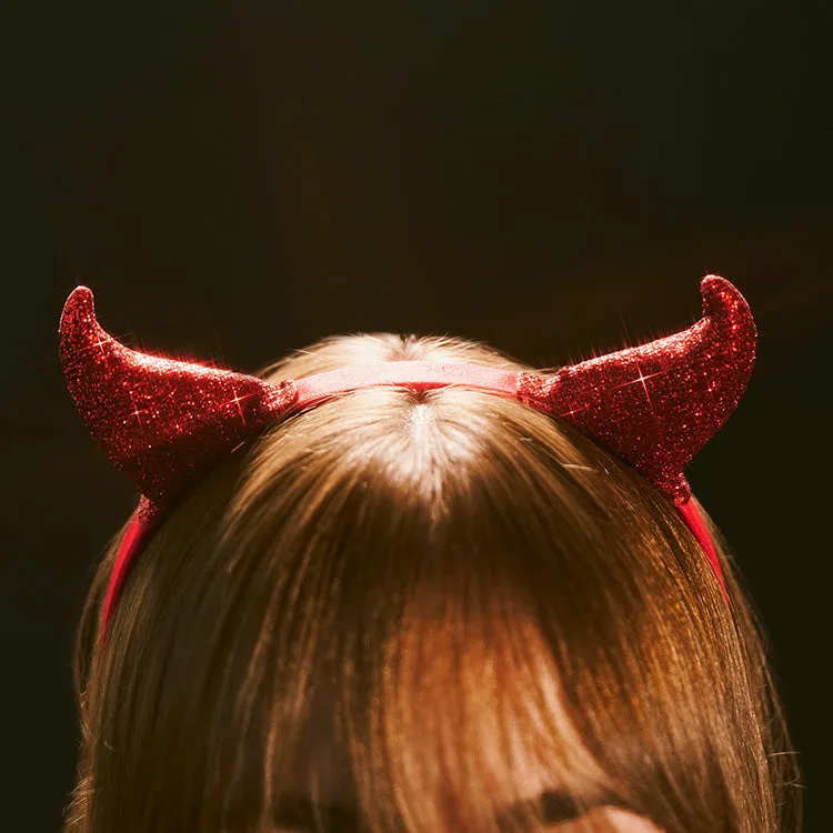 Glitter Devil Horns Headband