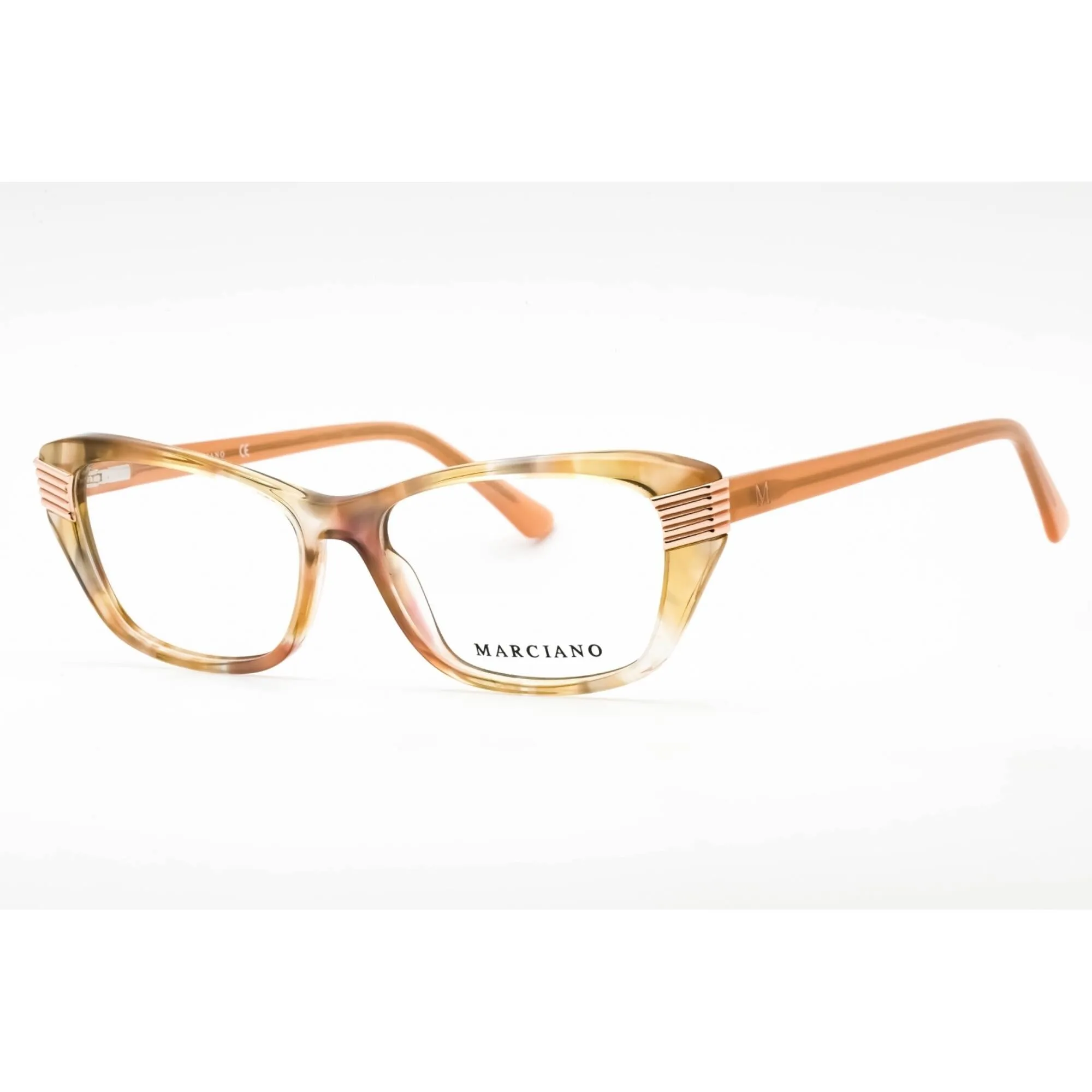 Guess By Marciano Women's Eyeglasses - Beige/Other Acetate Cat Eye Frame | GM0385 059
