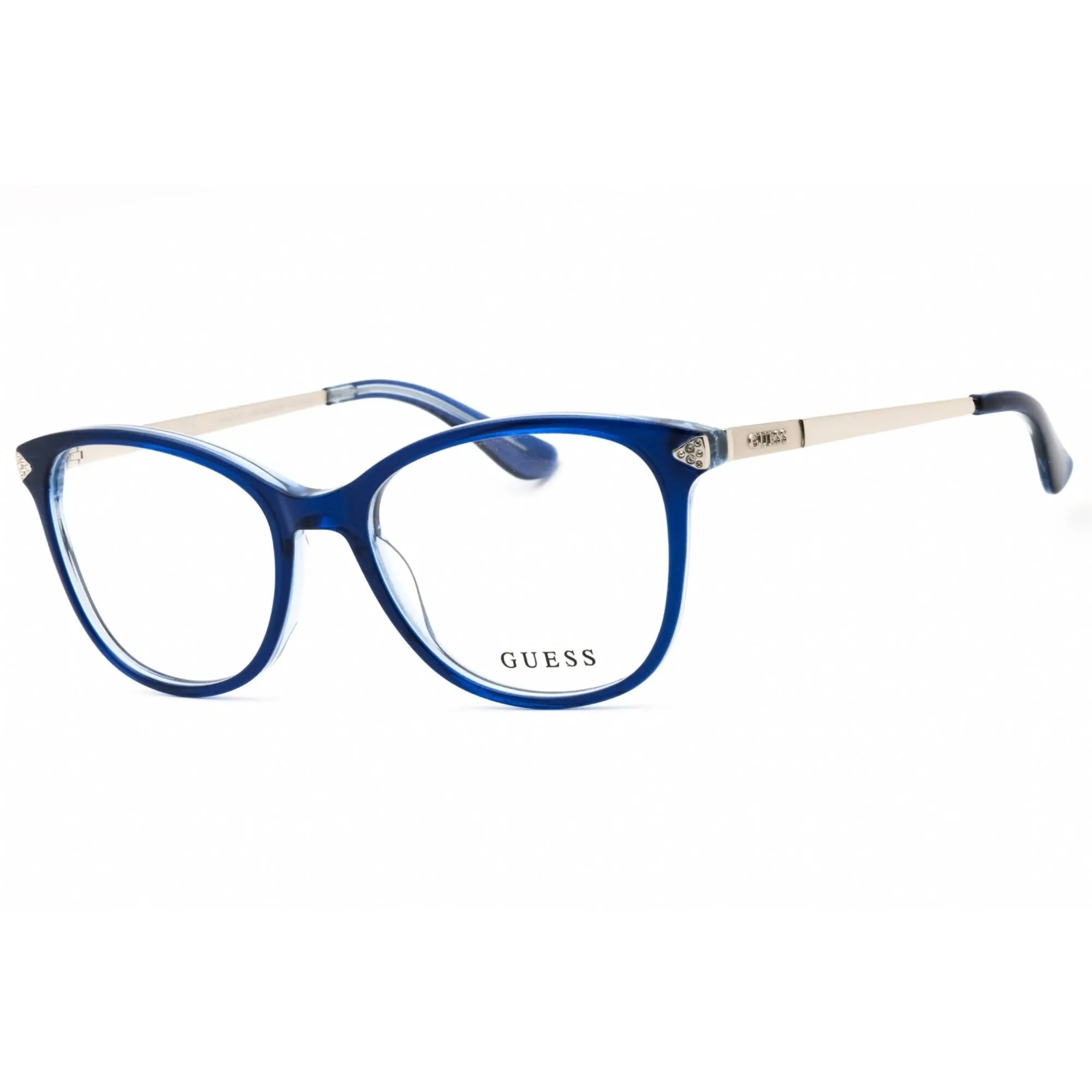 Guess Women's Eyeglasses - Blue/Other Plastic Cat Eye Full Rim Frame | GU2632-S 092