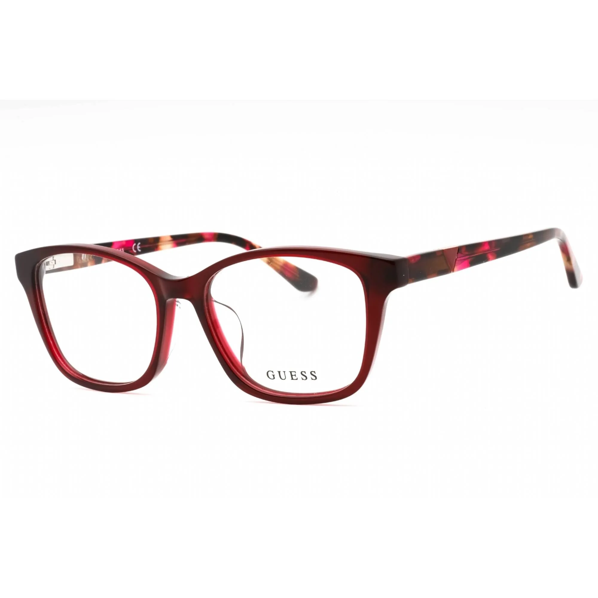 Guess Women's Eyeglasses - Bordeaux/Other Acetate Cat Eye Shape Frame | GU2846-D 071