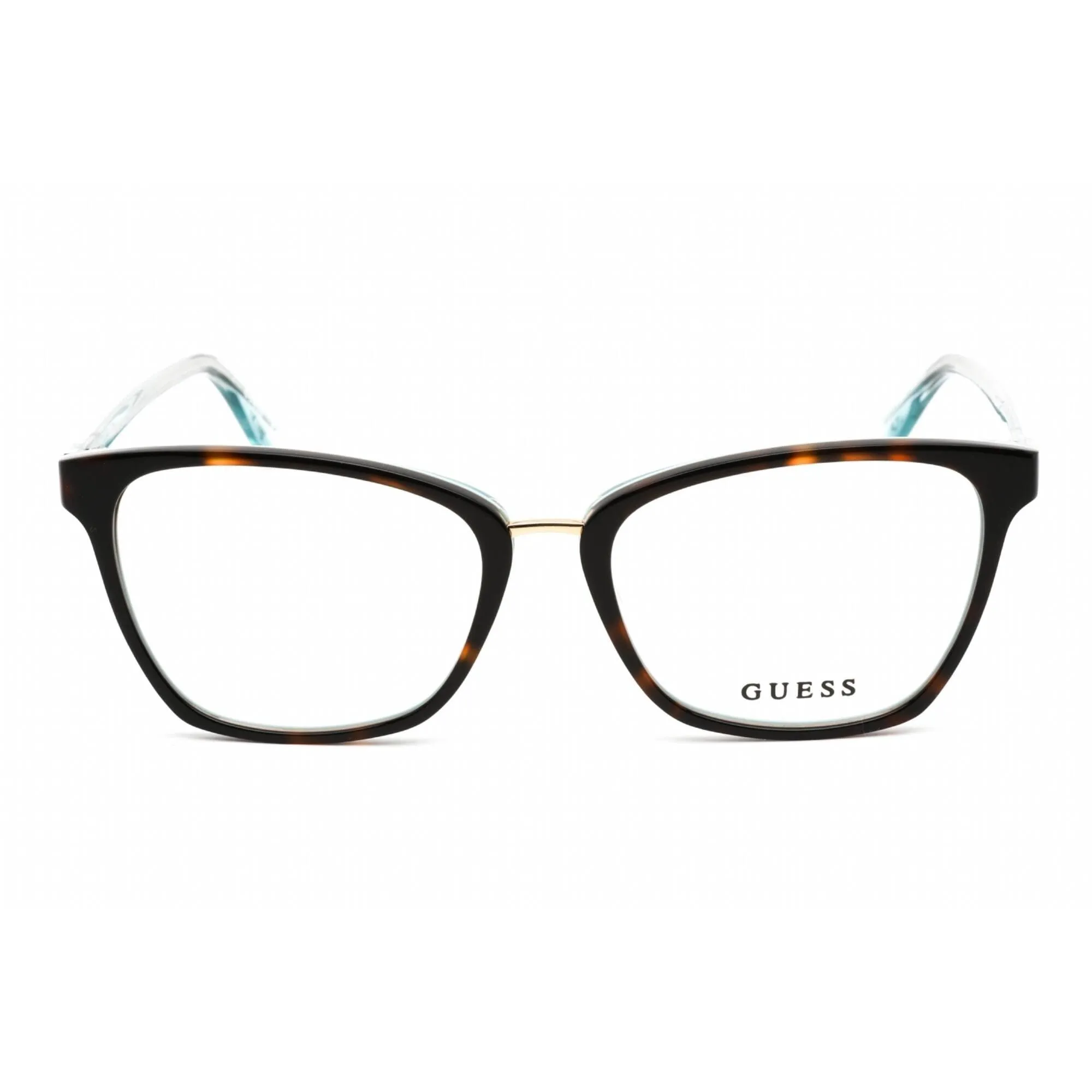 Guess Women's Eyeglasses - Full Rim Cat Eye Havana/Light Blue Plastic | GU2733 056