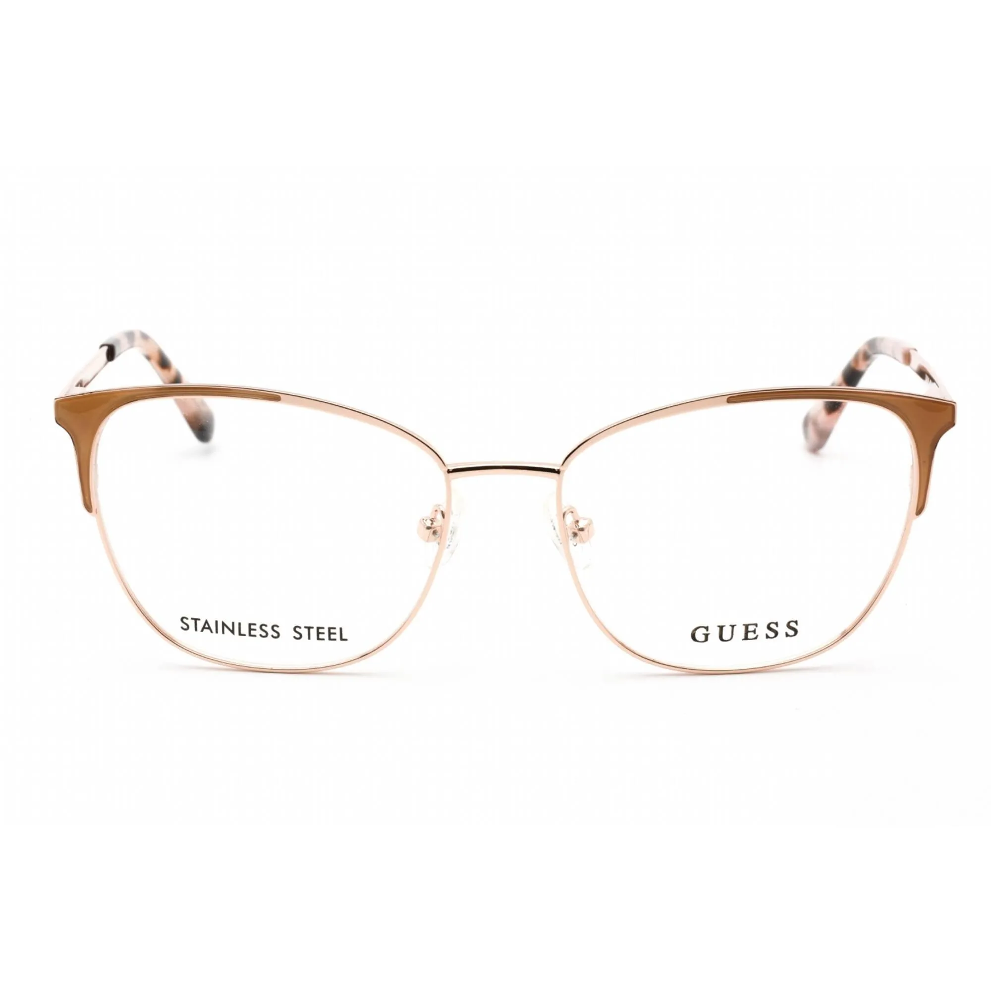 Guess Women's Eyeglasses - Full Rim Pink/Other Metal Rectangular Frame | GU2705 074