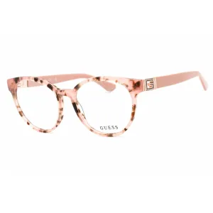 Guess Women's Eyeglasses - Full Rim Pink/Other Plastic Round Shape Frame | GU2909 074