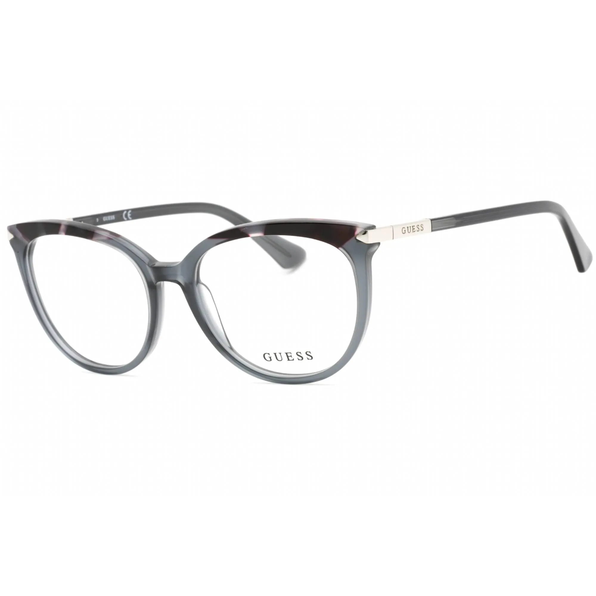 Guess Women's Eyeglasses - Grey/Other Plastic Full Rim Cat Eye Frame | GU2881 020