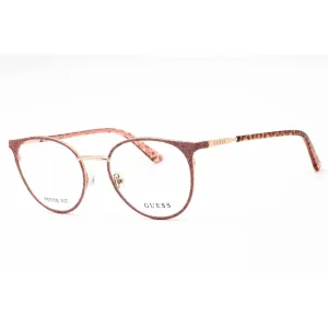 Guess Women's Eyeglasses - Pink/Other Metal Round Shape Full Rim Frame | GU2913 074