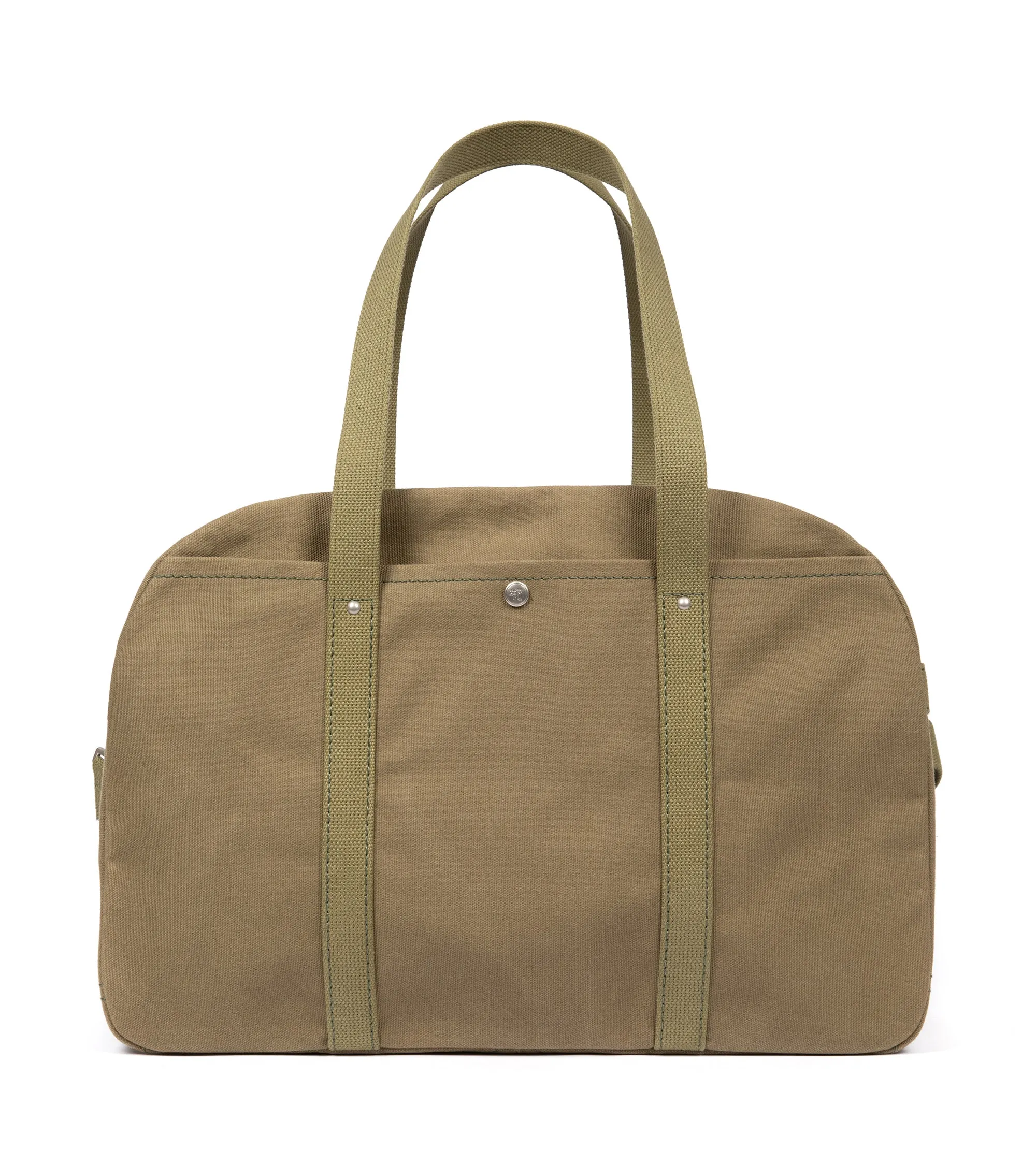 Ichizawa Hanpu Canvas Boston Bag: Olive