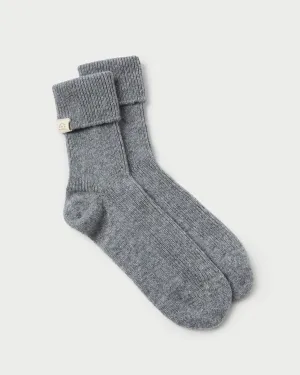 Irene Grey Cashmere Socks