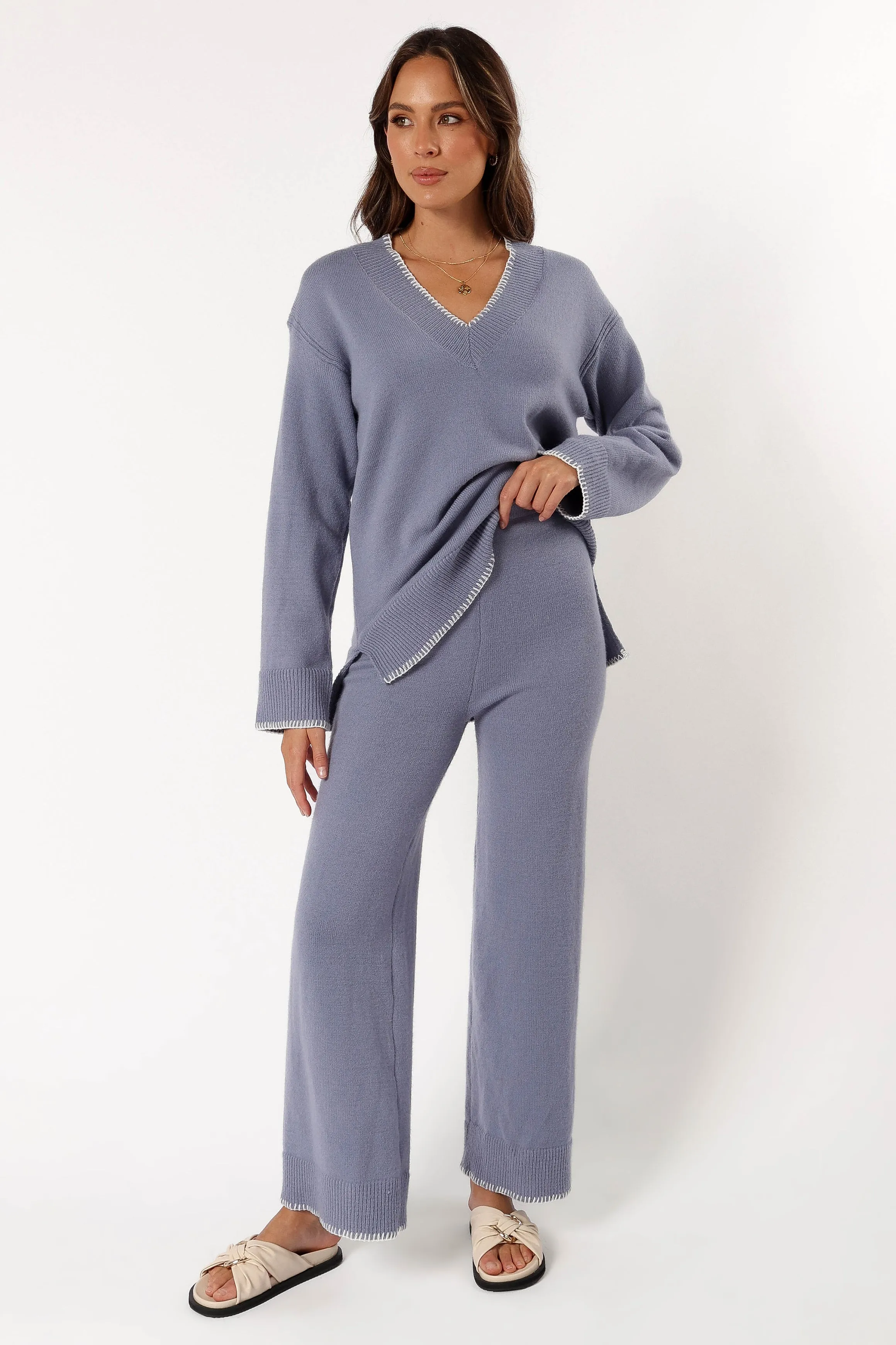Josslyn Knit Pant - Grey