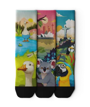 Just Chillin Crew Socks 3-Pack