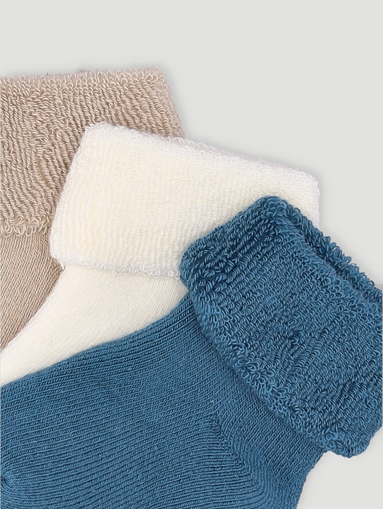 Keedo Baby Boys 3 Pack Towelling Socks